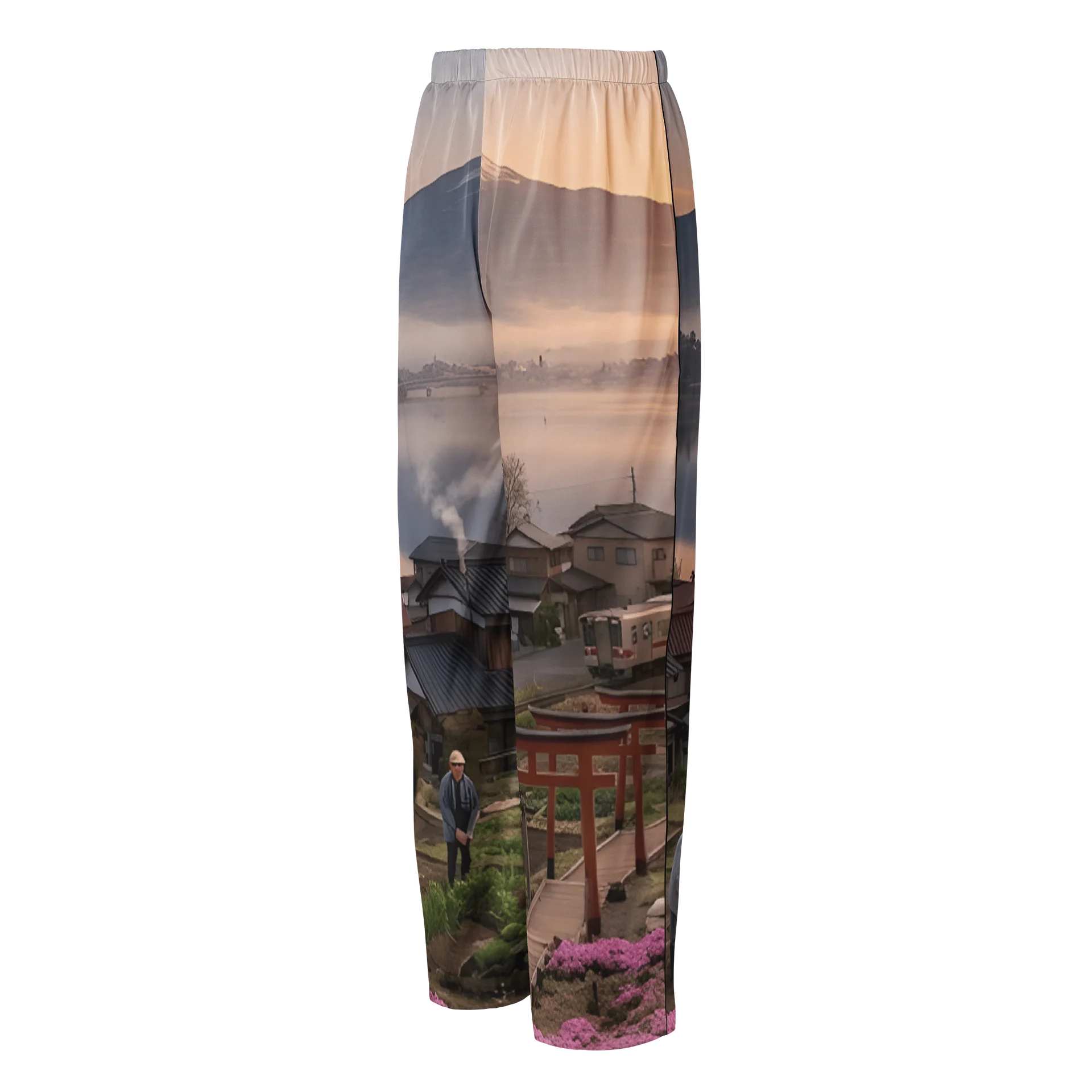 Women's Mount Fuji Pajama Pants | Silky Printed Lounge Bottoms product image (4)
