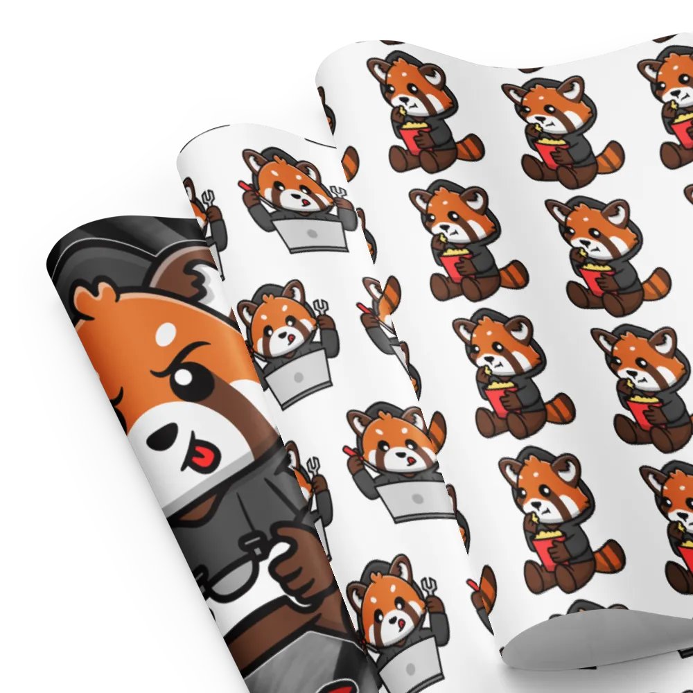Red Panda Logo Wrapping Paper Set product image (8)