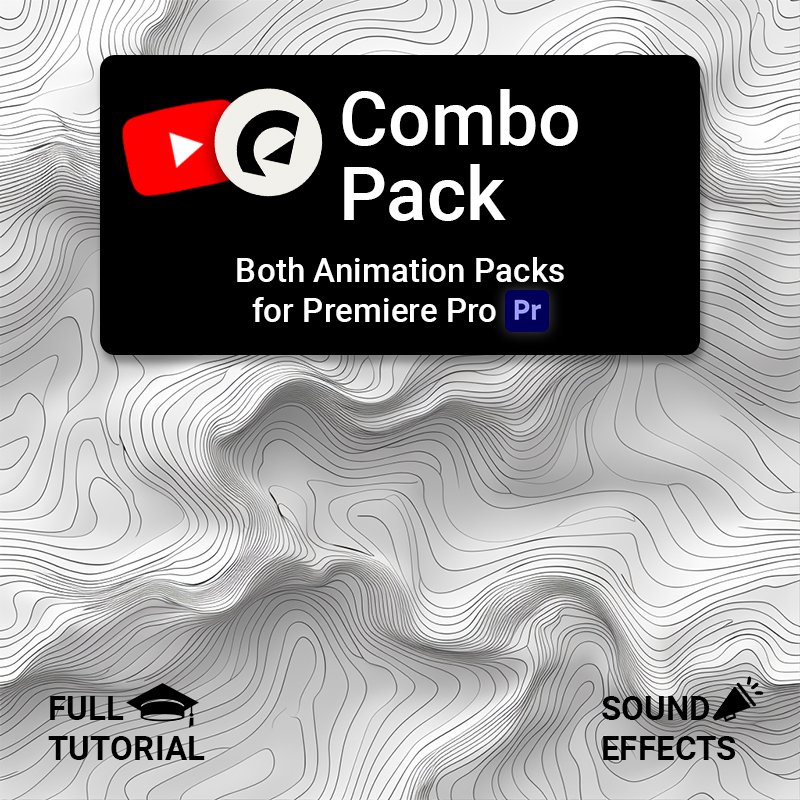 Combo Pack: YouTube Sub Button & Epidemic Sound Motion Graphics | Drag & Drop | Sound Effects | Video Tutorial product image (1)