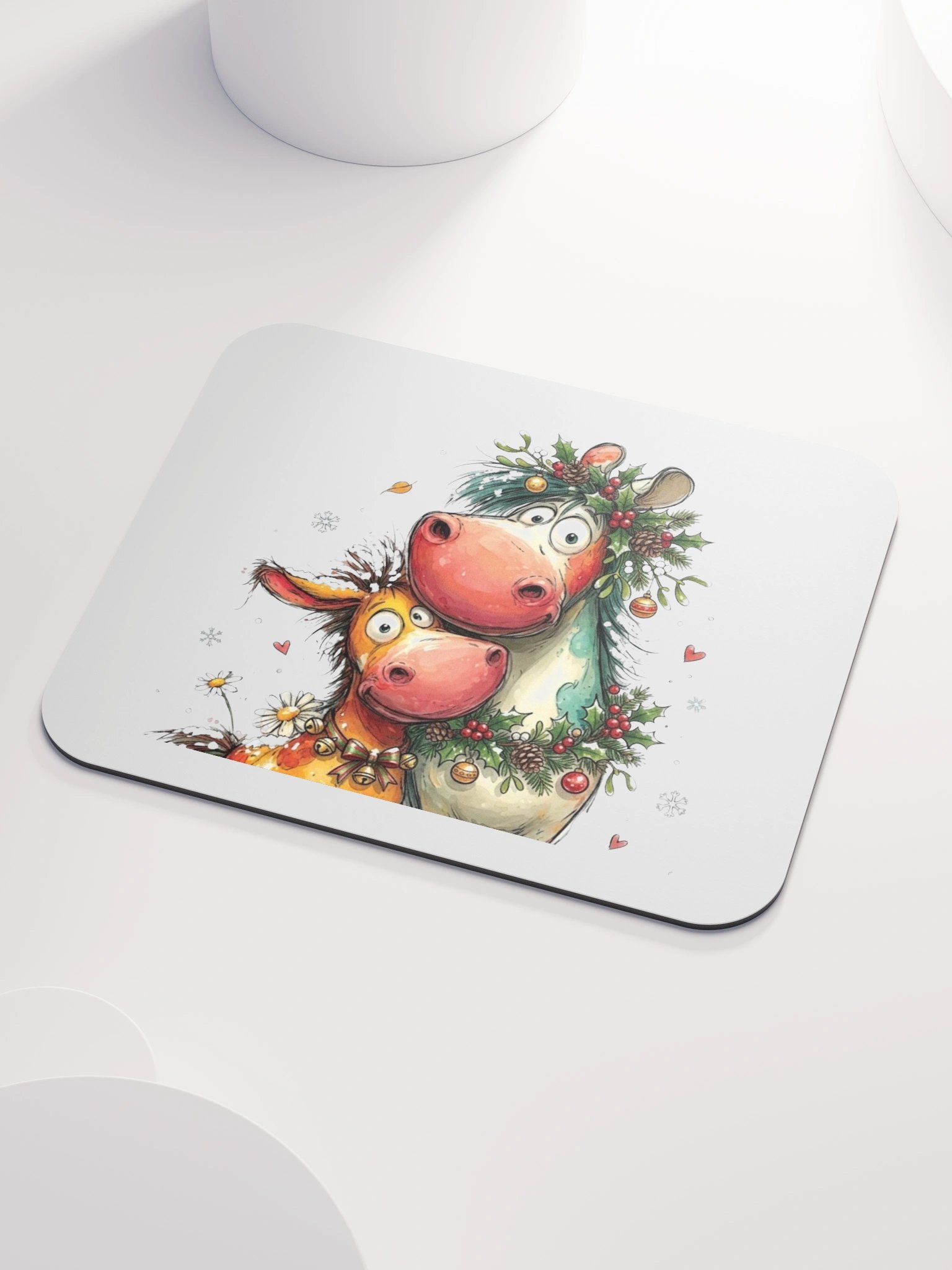 Whimsical Christmas Horses Mouse Pad product image (3)