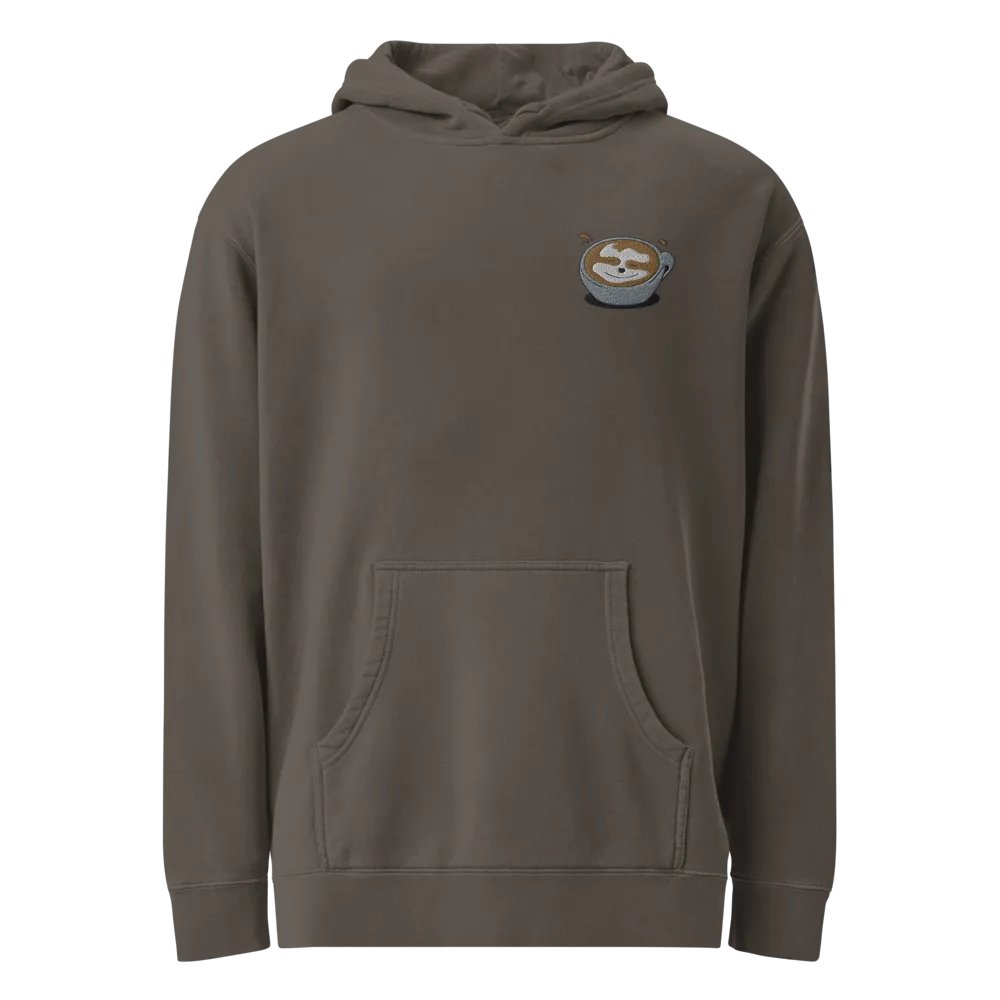 Washed Black Coffee Embroidered Hoodie product image (1)