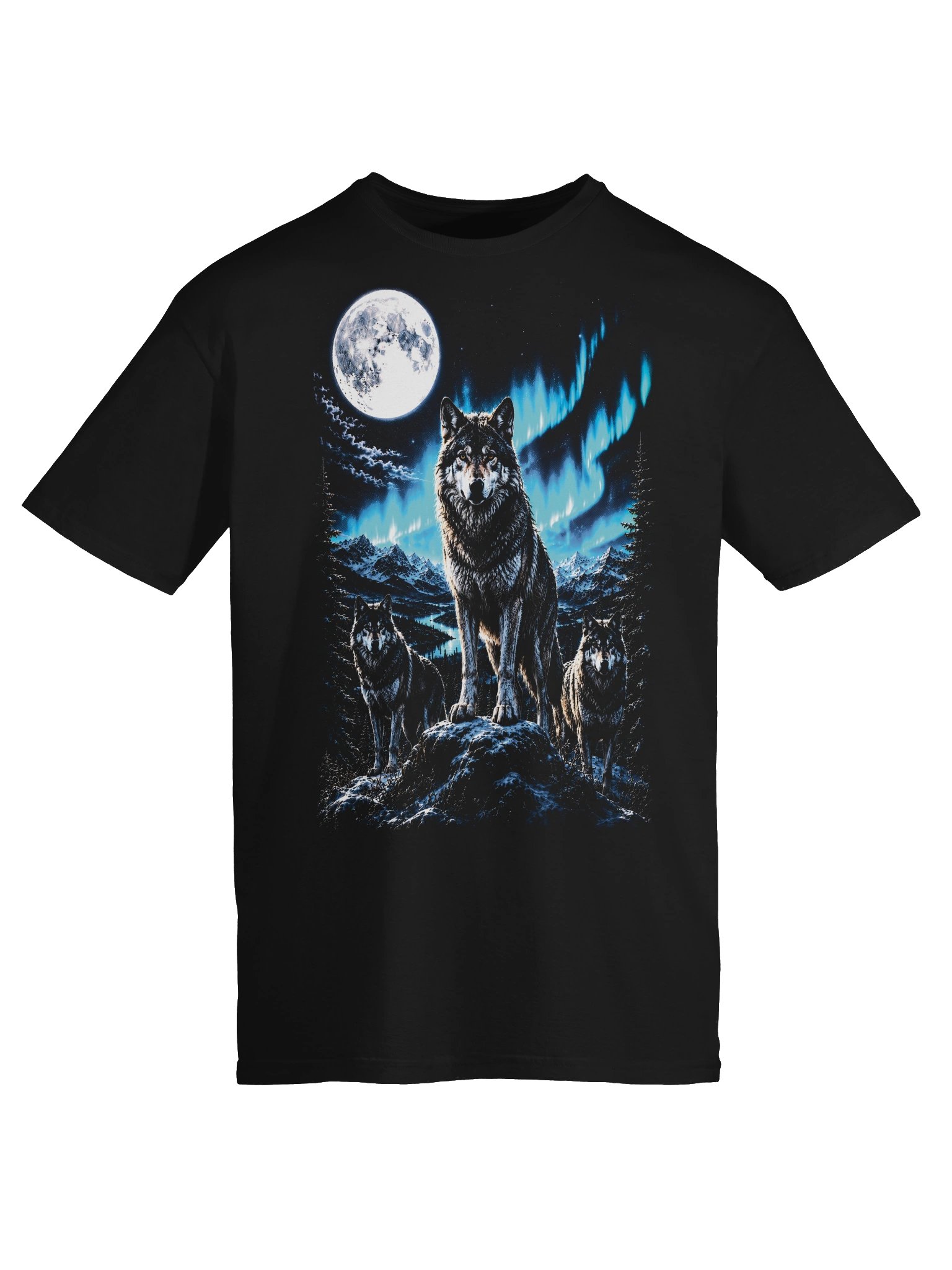 Gray Wolf Howling Moon Tshirt | Legendary Wildlife Shirt product image (4)