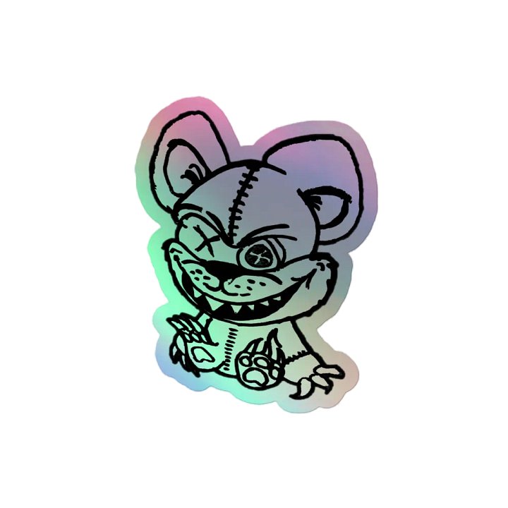 Evil Bear Holo Sticker / Trimmed product image (2)