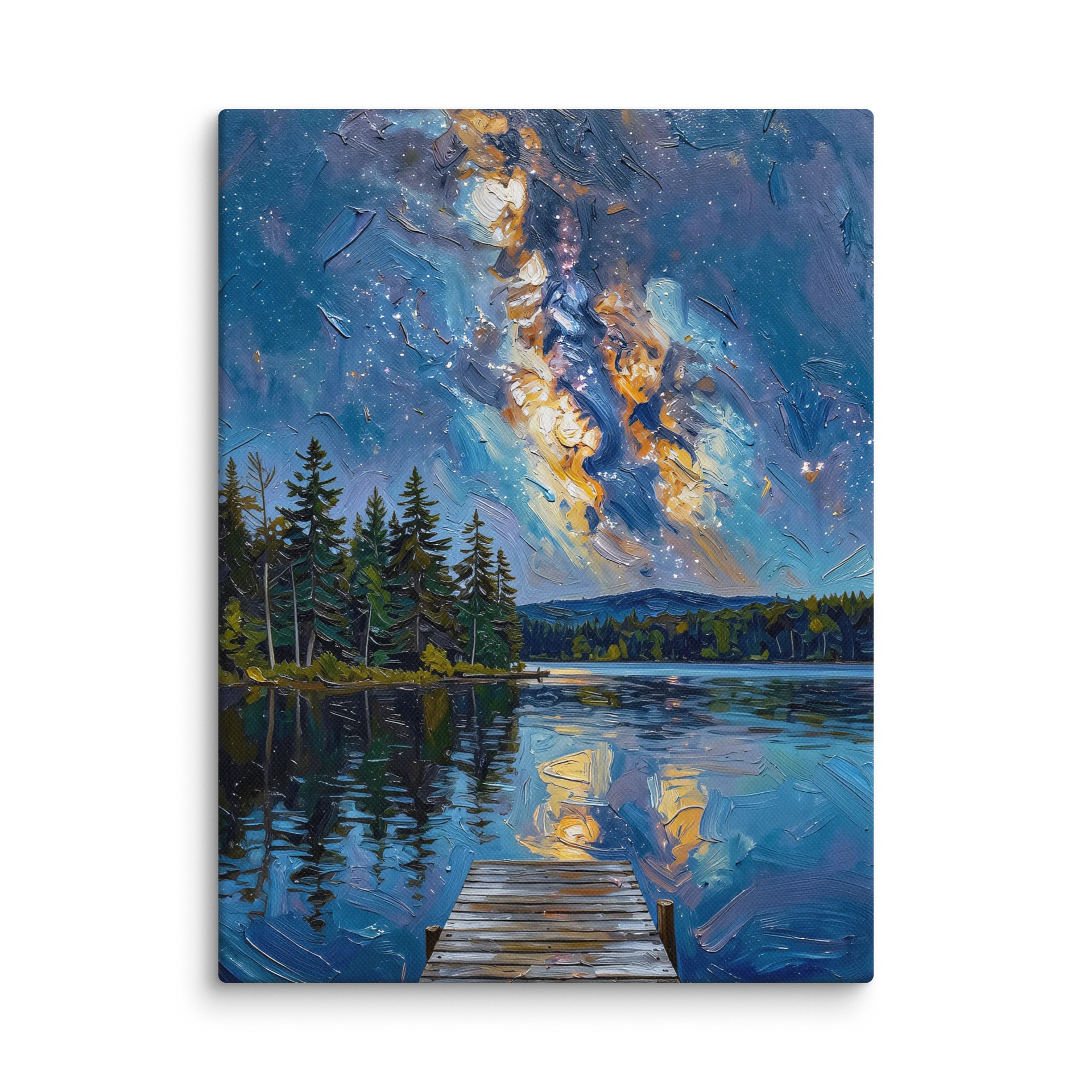 Starry Night Over the Lake Canvas Print product image (1)