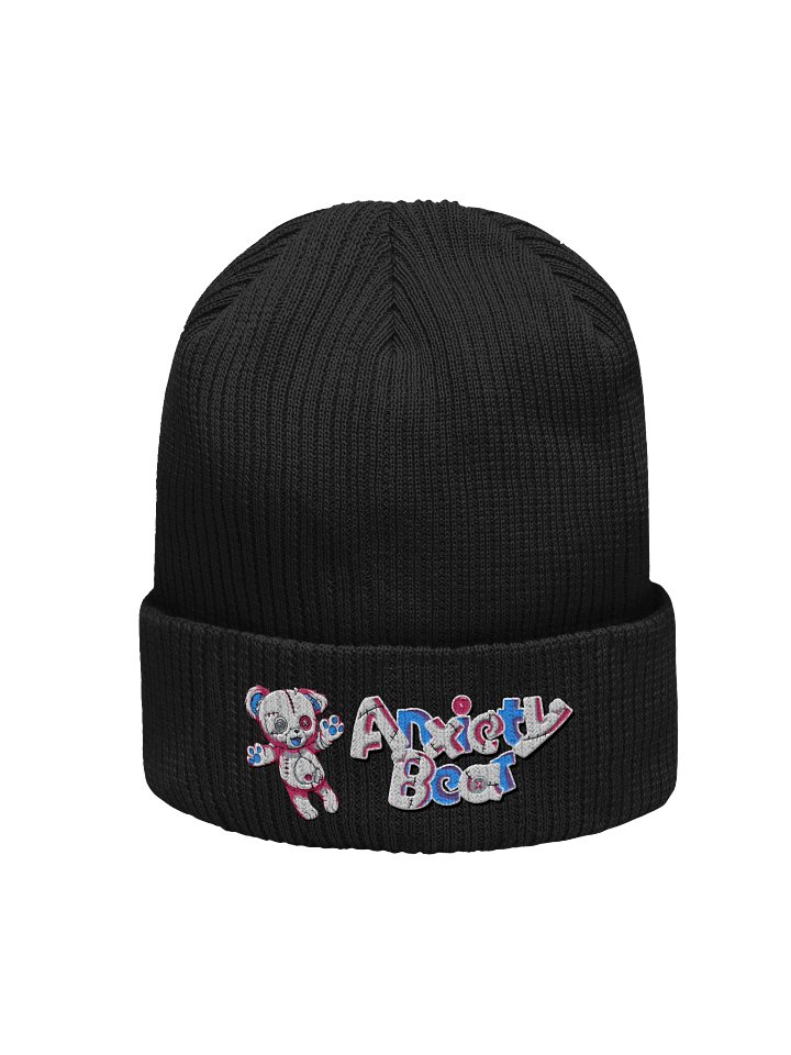 Anxiety Bear Embroidered Beanie product image (1)