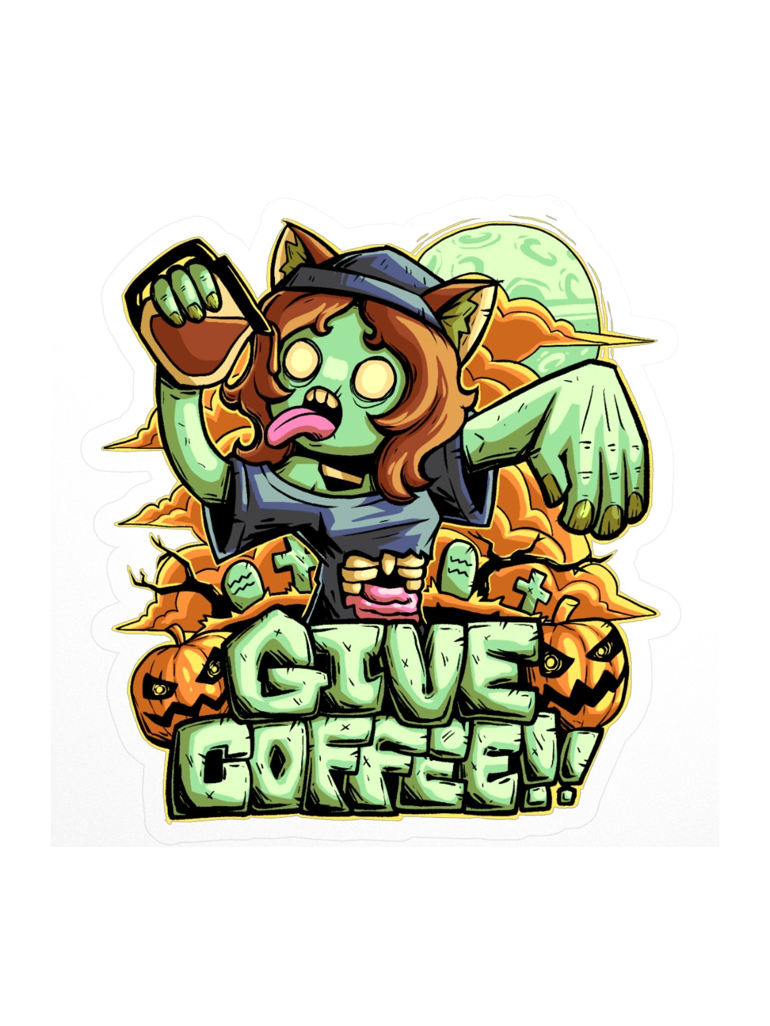 GIVE COFFEE!!! [ Sticker ] product image (1)
