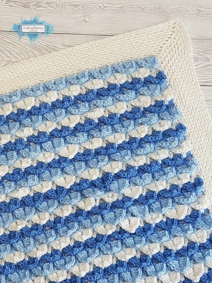 Frozen Hearts Crochet Baby Blanket Pattern | Dragon Scale Lapghan (PDF Pattern) product image (2)