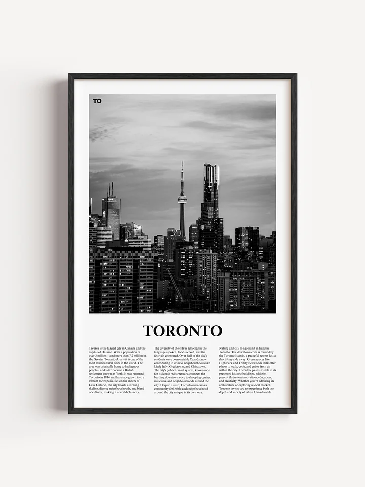 Toronto 03 Newspaper Poster | Framed product image (1)