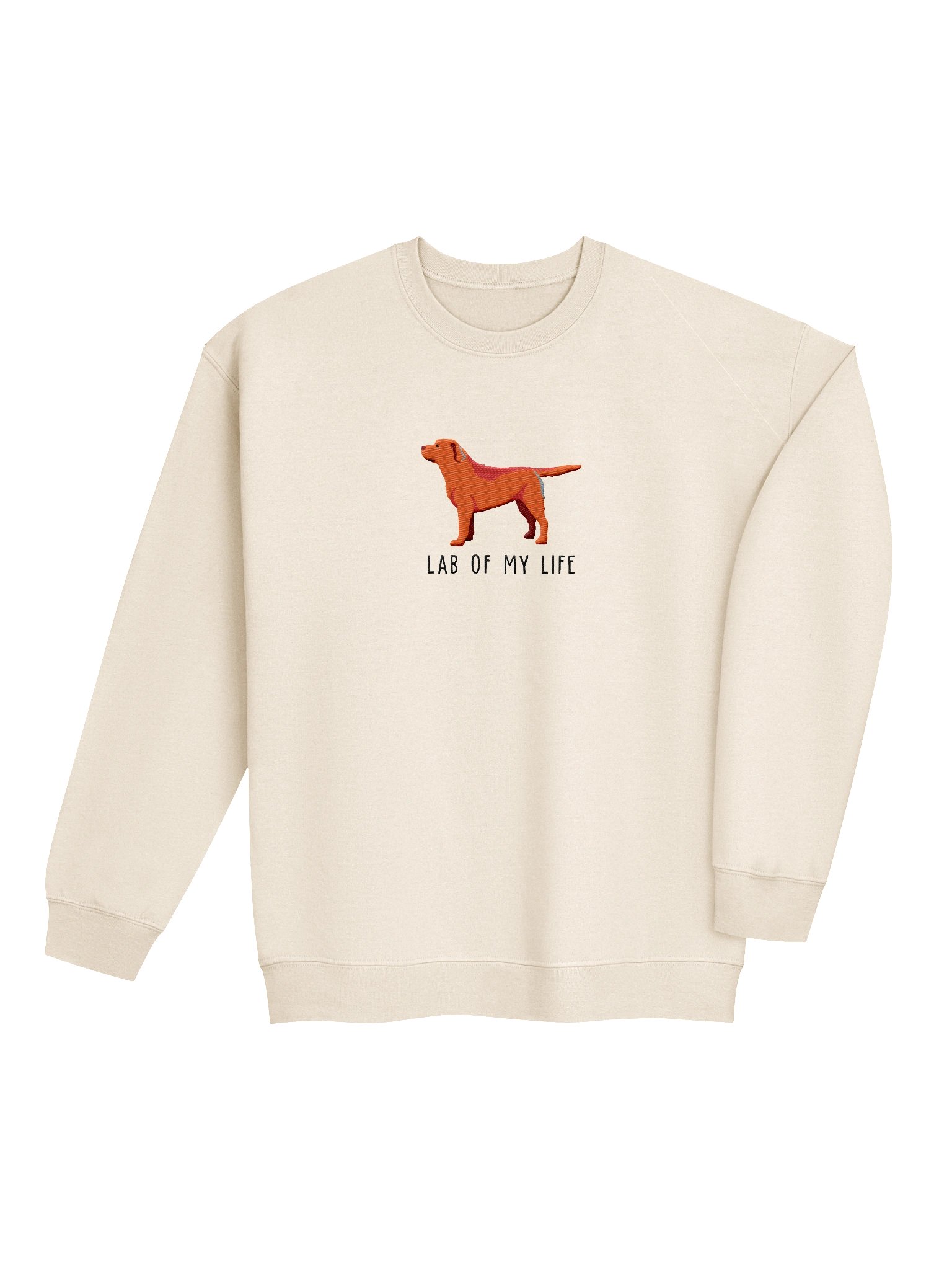 Lab of My Life Sweatshirt (Embroidered) of a Labrador Retriever(Fox Red) product image (7)
