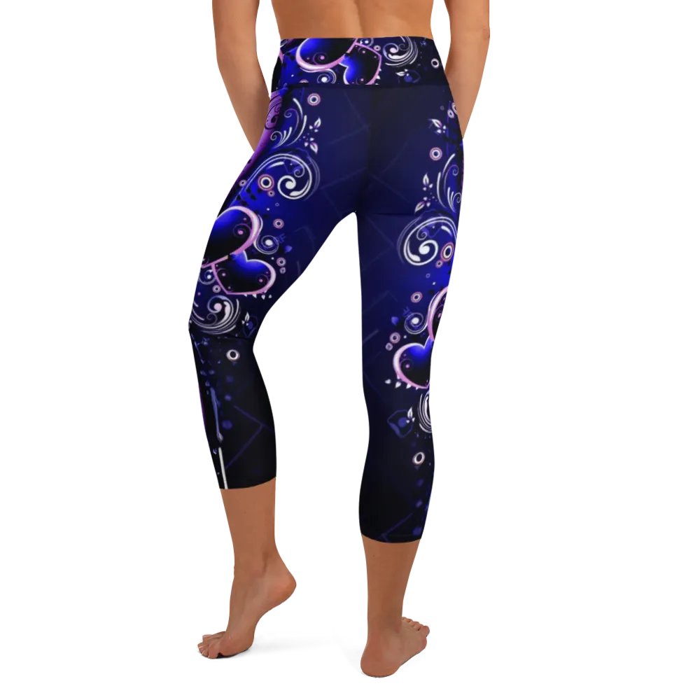 Mystic Hearts All-Over Yoga Capri Leggings product image (10)