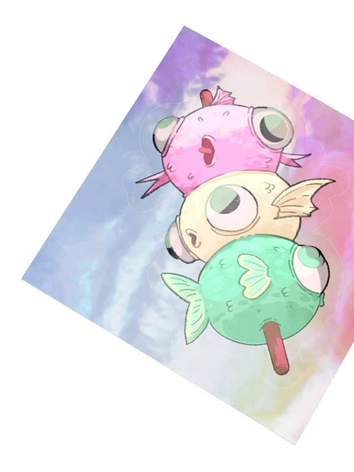 Lumpsucker Dango Holographic Sticker product image (2)