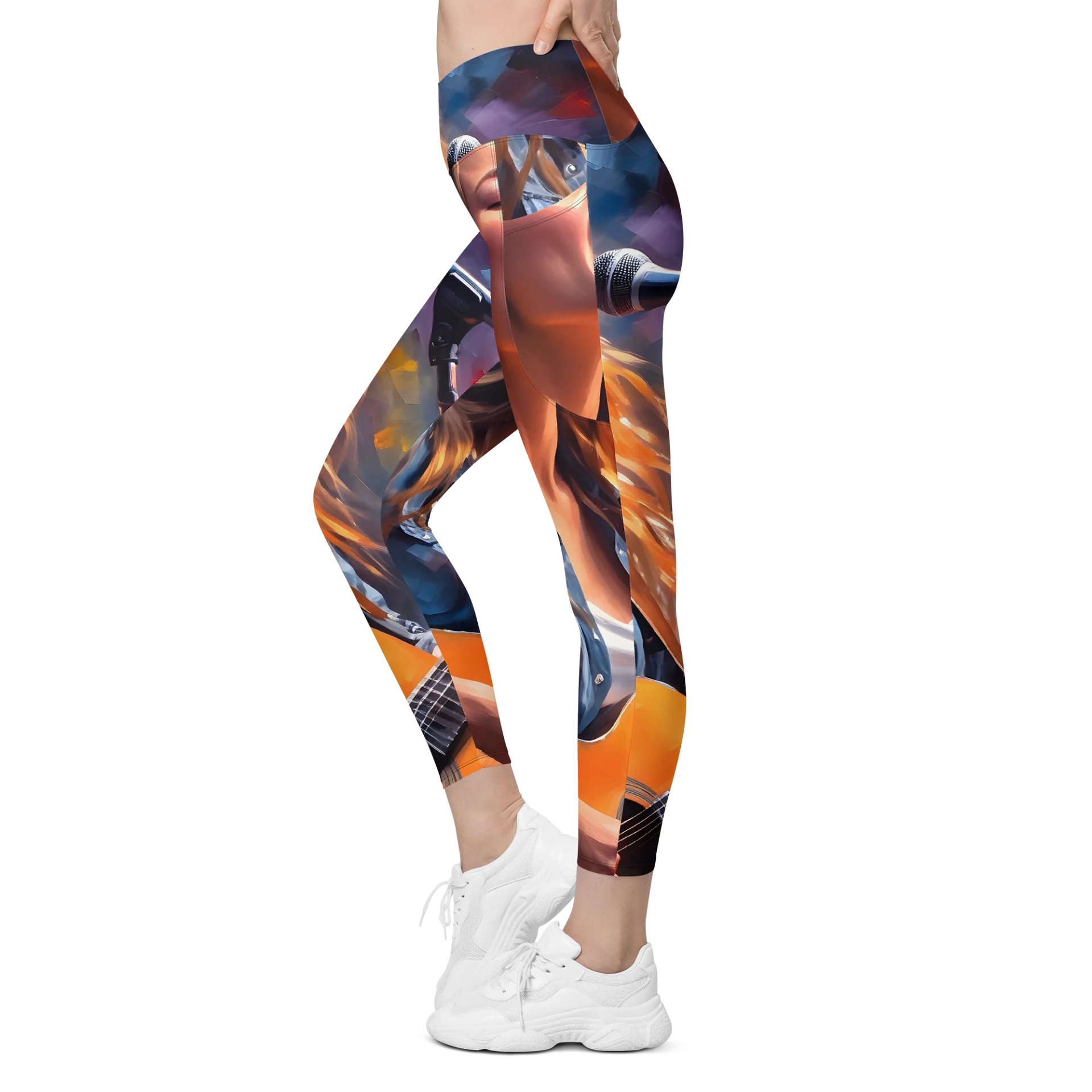 'Impossible Dream' Crossover Leggings with Pockets product image (4)