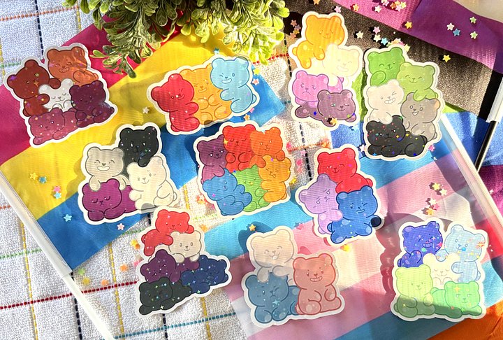 Pride Gummy Bear Stickers product image (2)