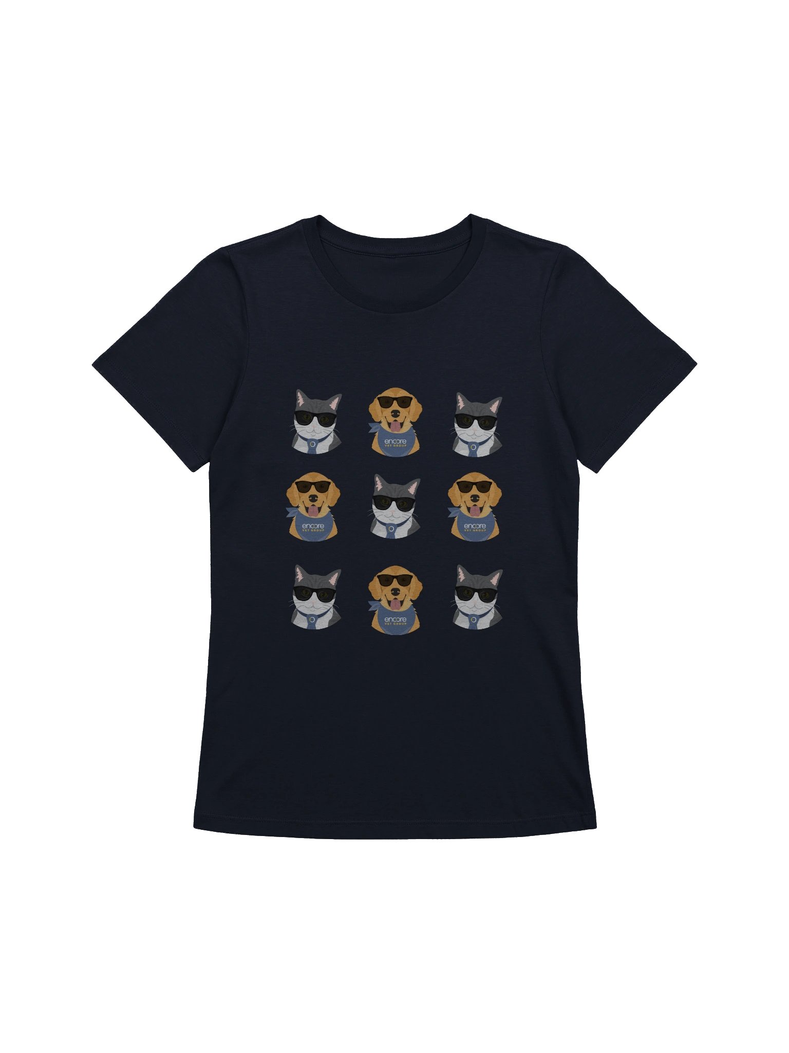 Encore Vet GroupShady Pets WomensT-Shirt product image (1)