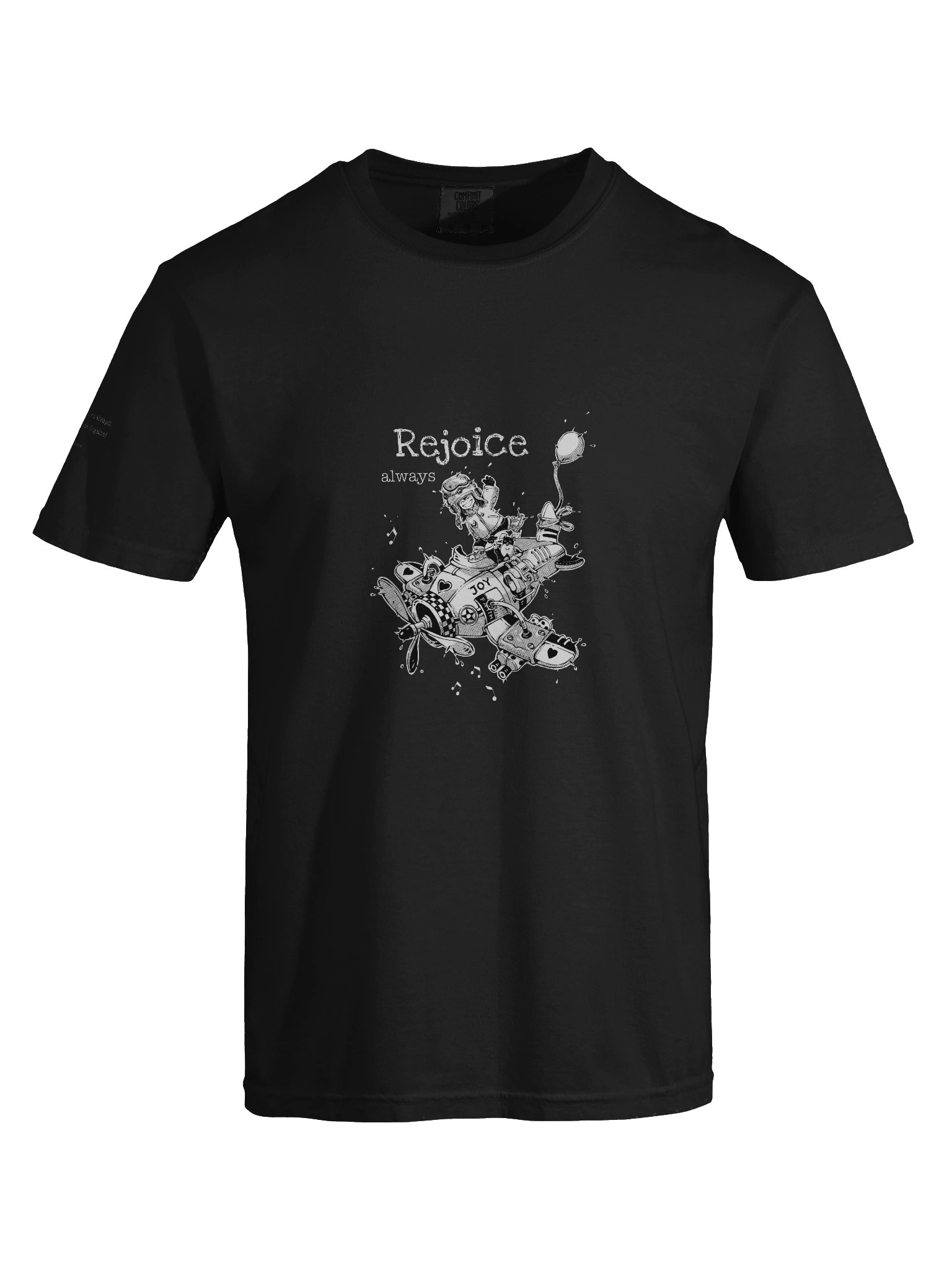 "Rejoice" t-shirt (black) product image (5)