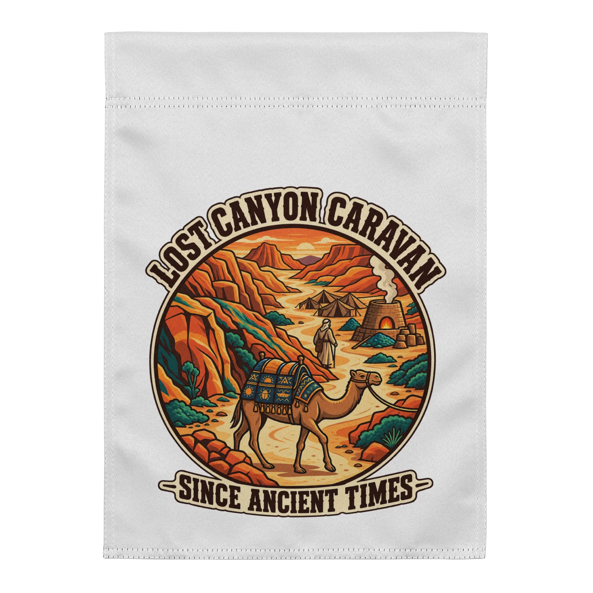 Lost Canyon Caravan Vintage Garden Flag product image (1)