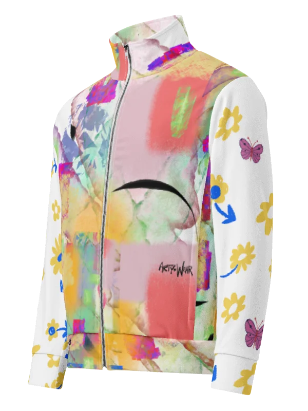 Unisex Recycled Poly Track Jacket 'Color Puzzle Abstract' product image (4)