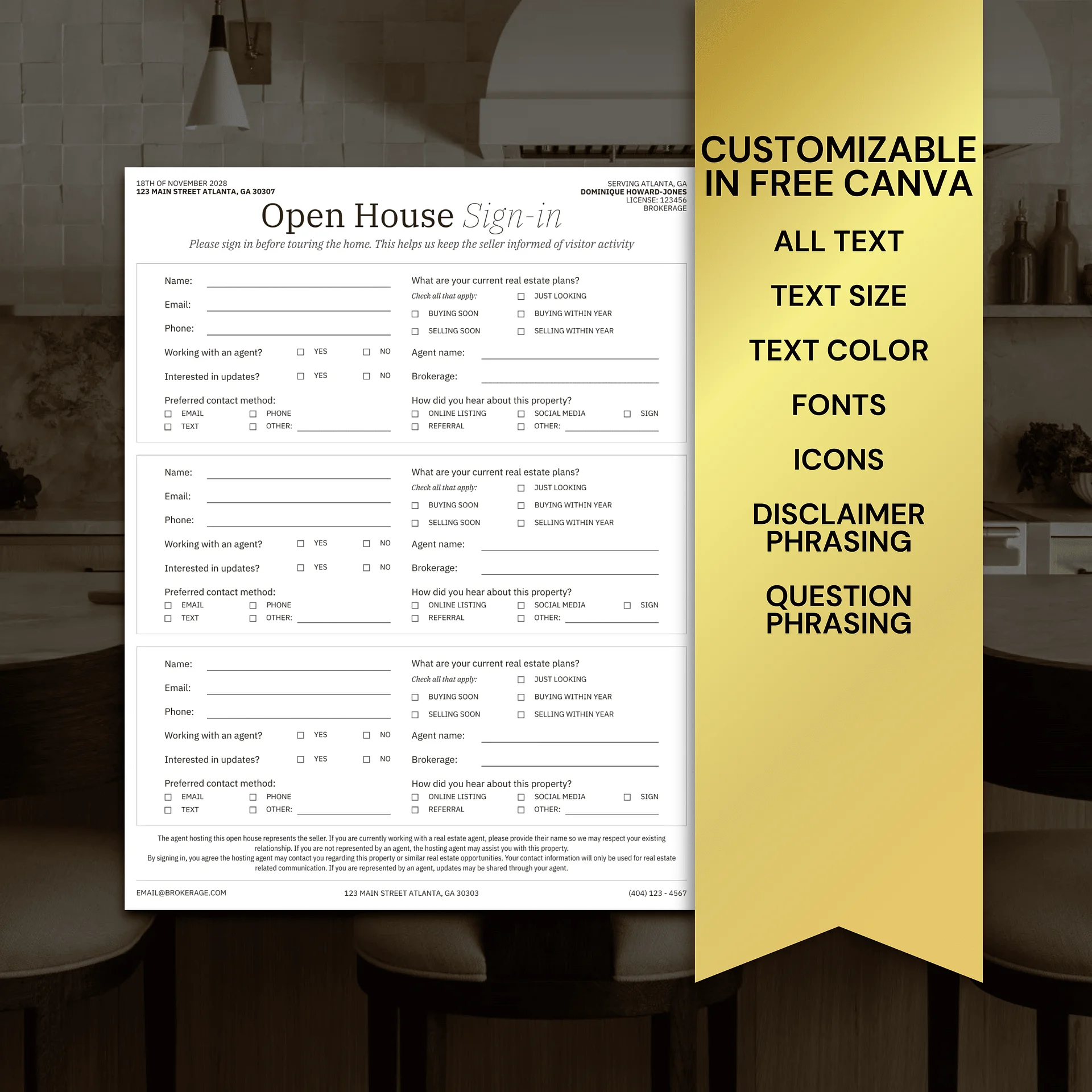 Real Estate Open House Sign-In Value Pack product image (8)
