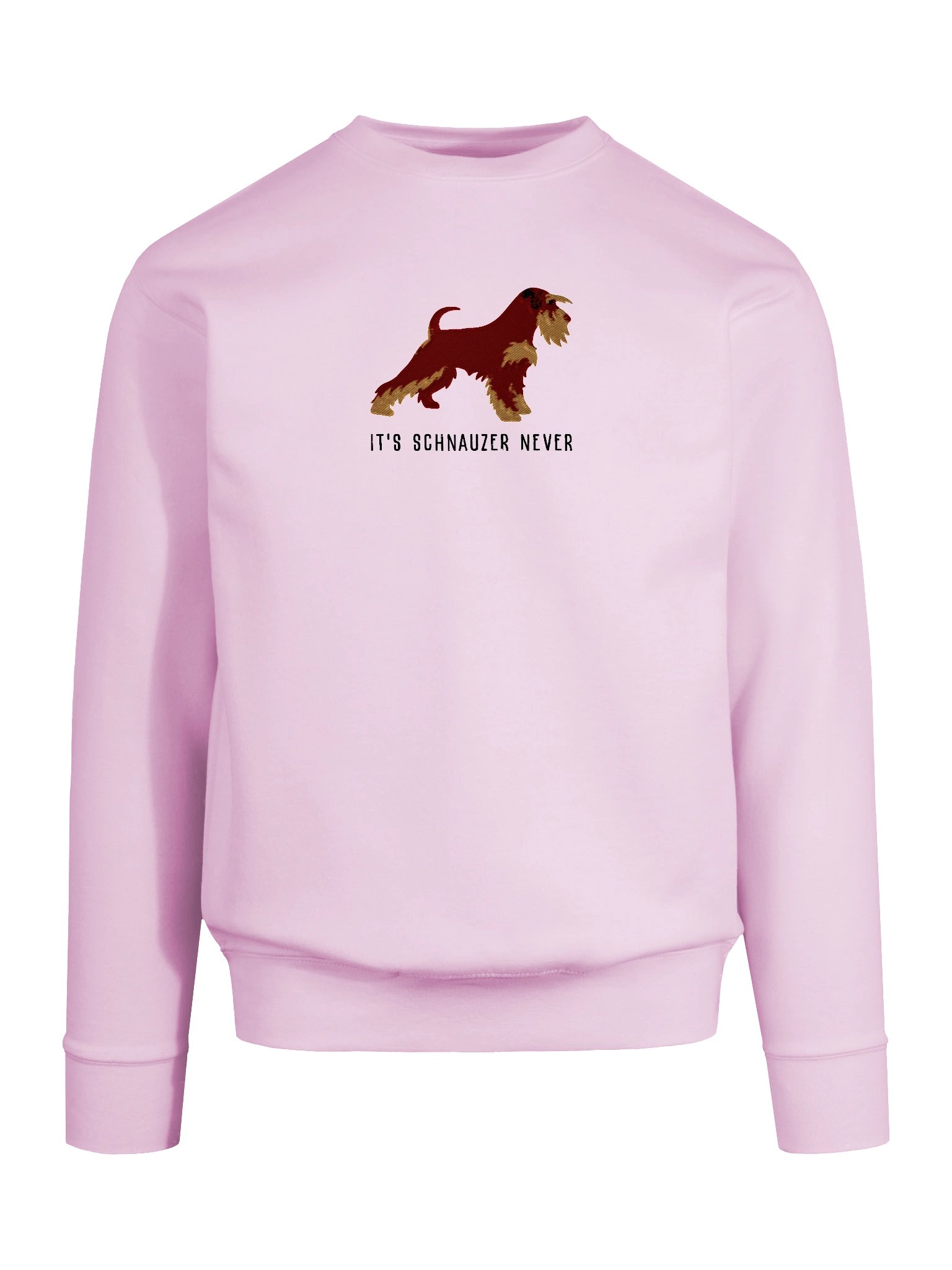 It's Schnauzer Never Sweatshirt (Embroidered) of a Miniature Schnauzer(Liver & Tan) product image (65)