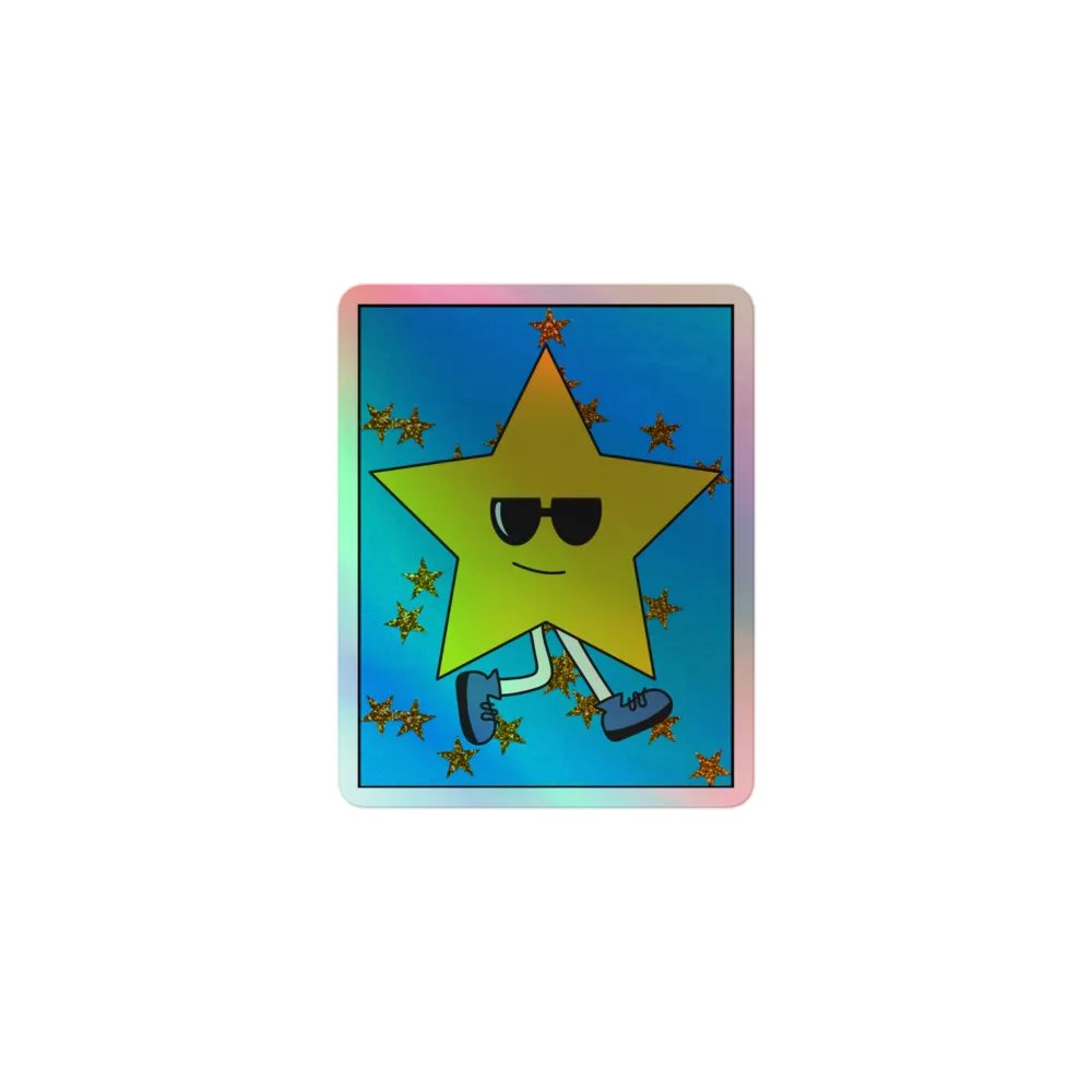 Positive Vibes with NCD" Holographic Sticker – Shine with Positivity! product image (1)