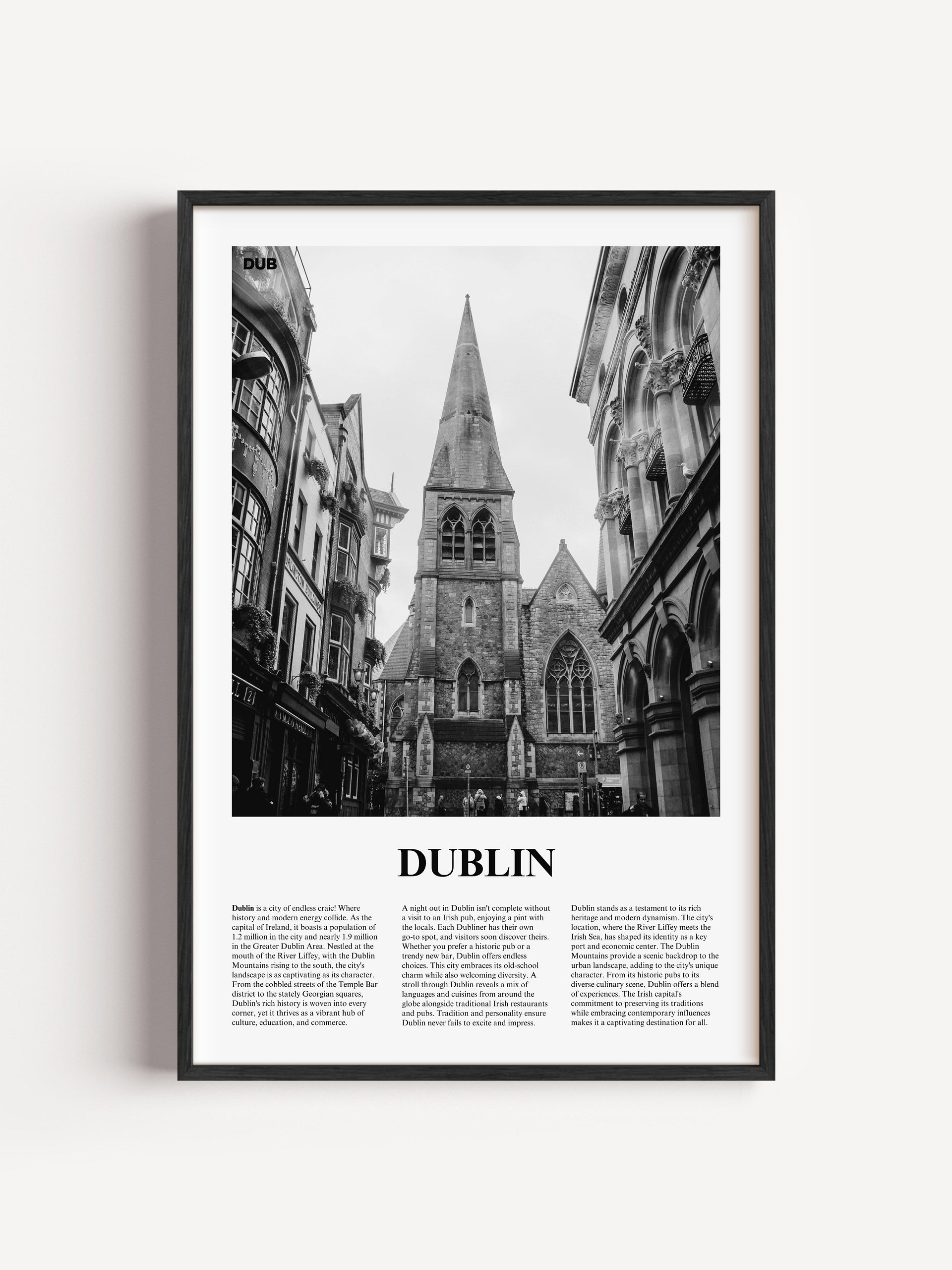 Dublin 04 Newspaper Poster | Framed product image (1)