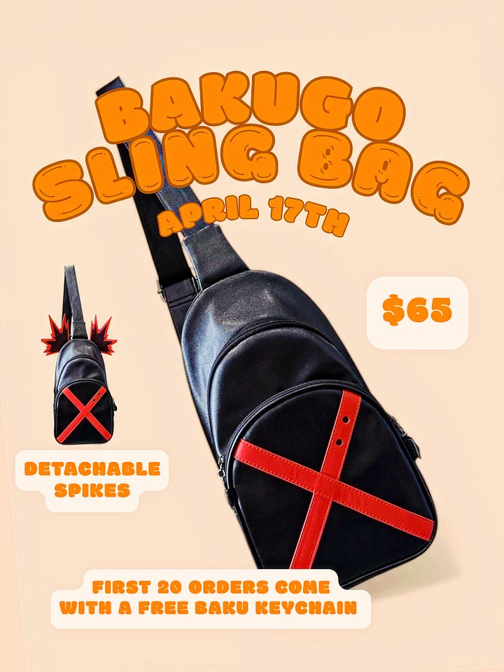*PRE ORDER* Bakugo Sling Bag product image (1)