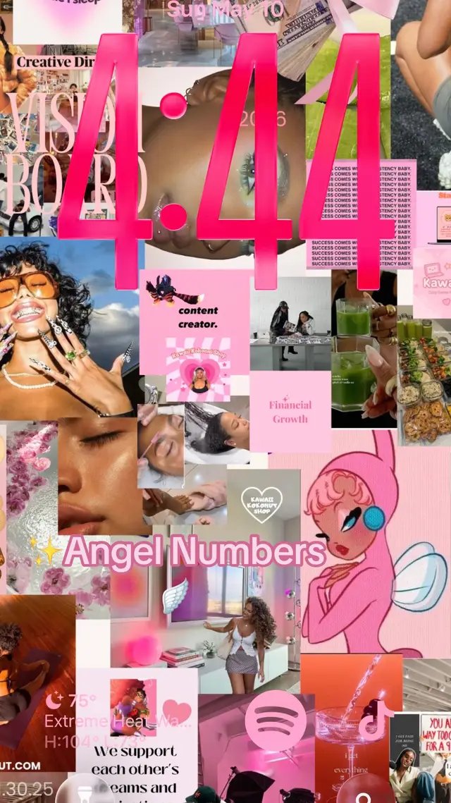 🧚🏾‍♀️A reminder that you are supported, protected, and building something real- even when progress feels slow.✨ 444 is often connected to: 💗 stability 💗 alignment 💗 financial & personal growth 💗 strong foundations 💗 trusting your path Seeing 444 can mean: “Keep going. Your hard work is creating the life you’ve been manifesting.” Perfect energy for this season: creative growth, soft life goals, healing, discipline, and becoming the version of you you’ve been dreaming about 🌸💸🪽