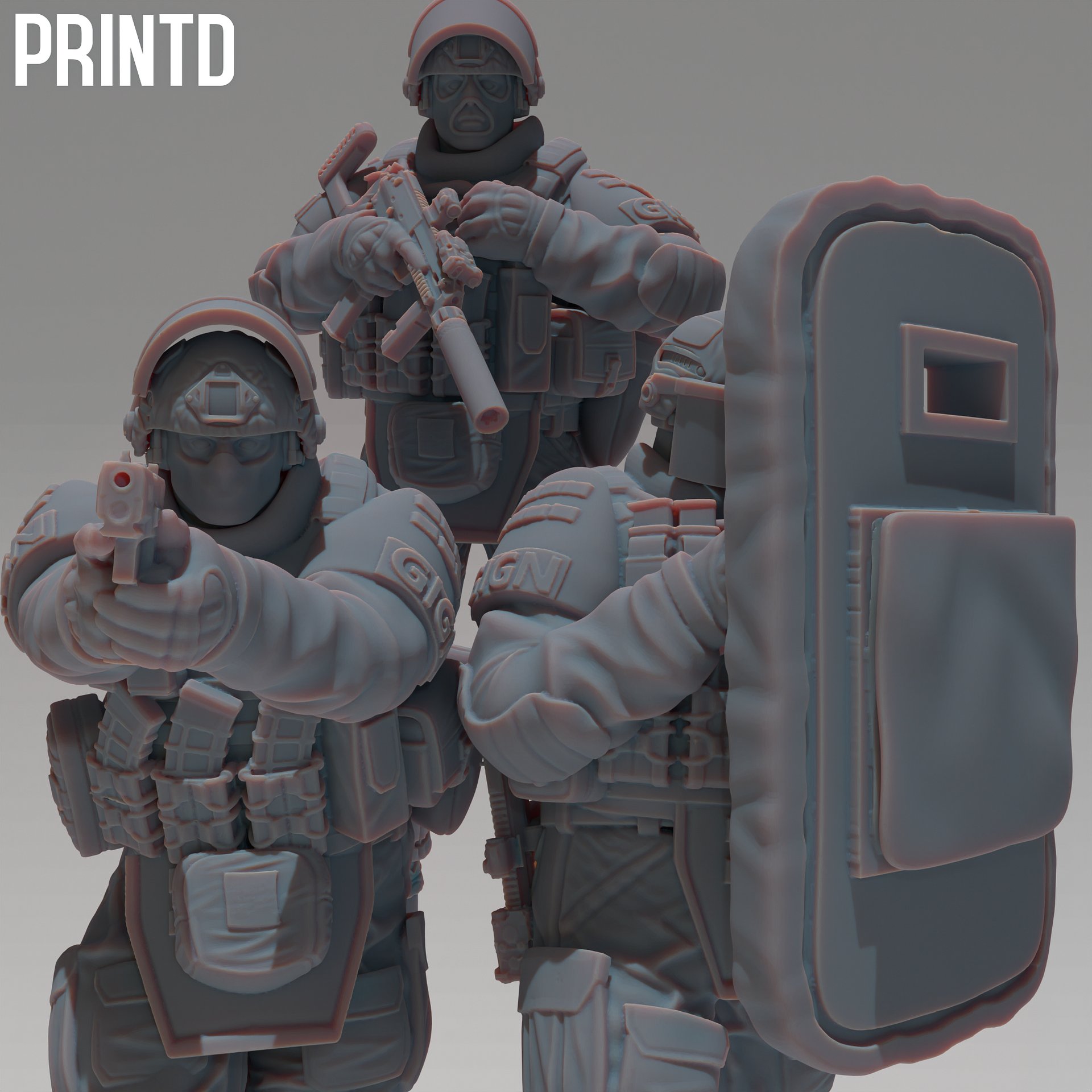 GIGN French Operators - Modern Warfare Wargame Resin Models Zona Alpha product image (1)