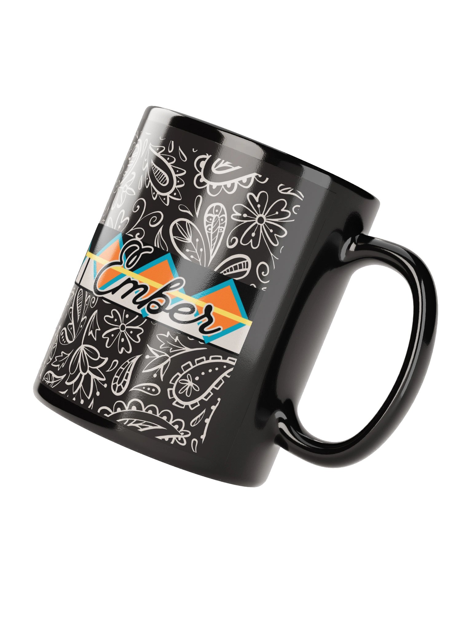 Black Paisley Elegance Mug product image (2)