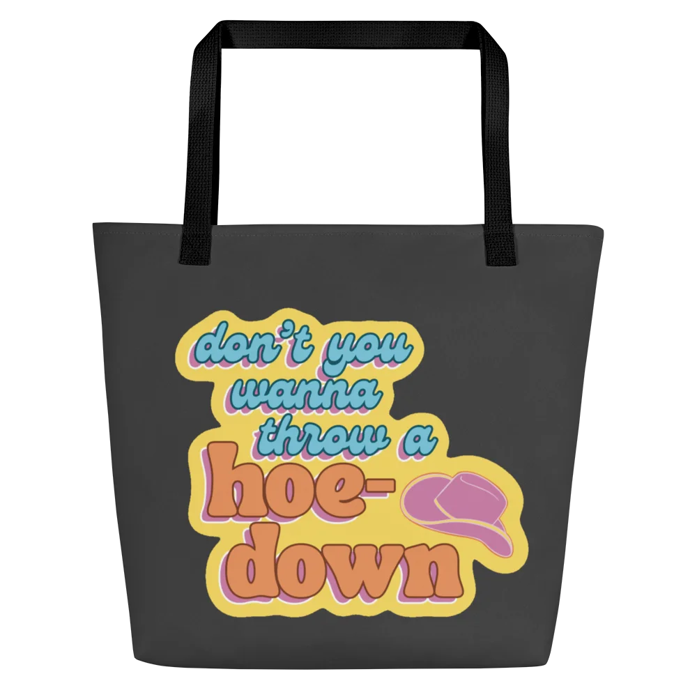 Don't You Wanna Throw a Hoedown Black Tote Bag product image (1)