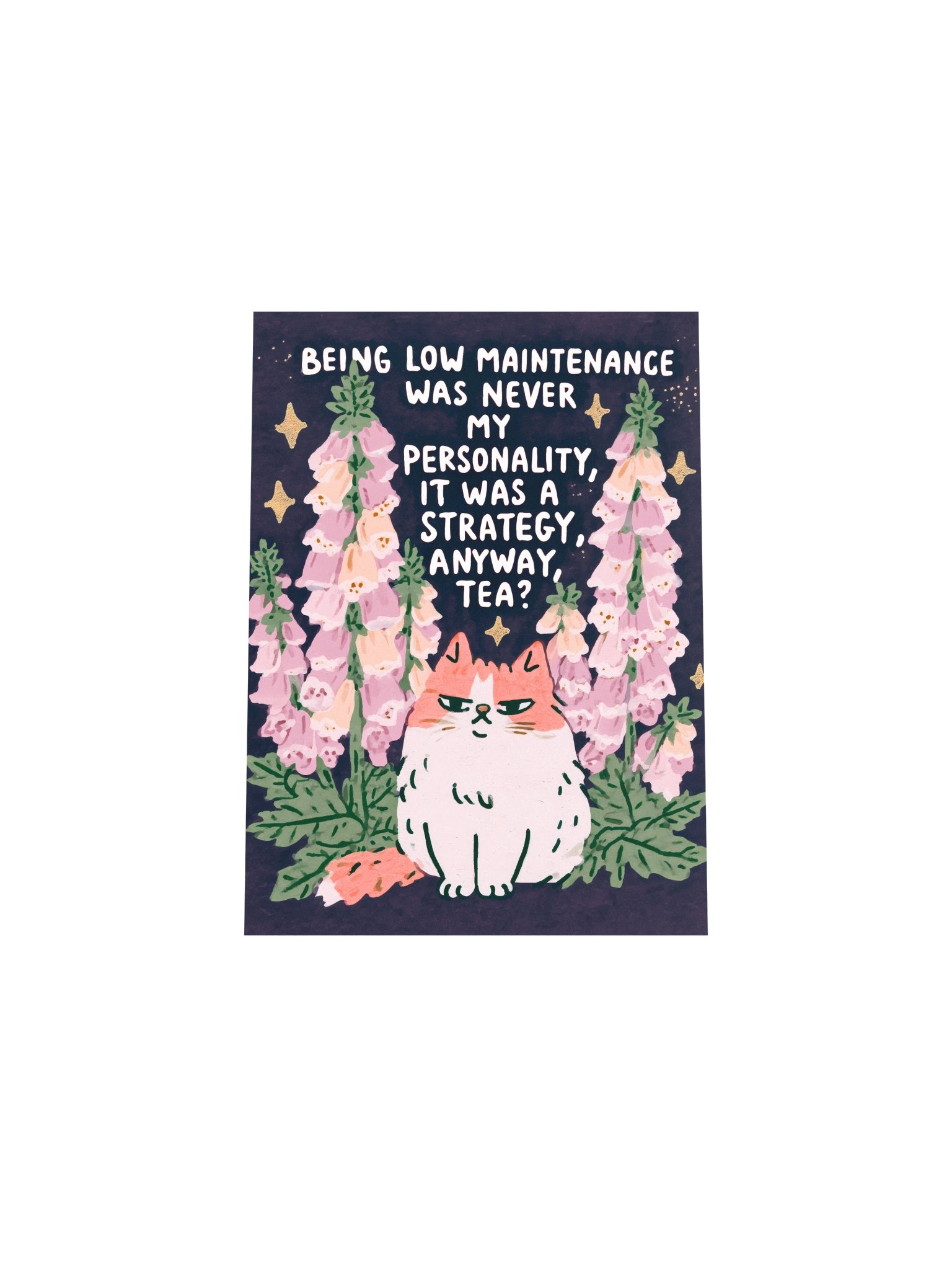 Low-Maintenance Tea Cat Poster product image (34)
