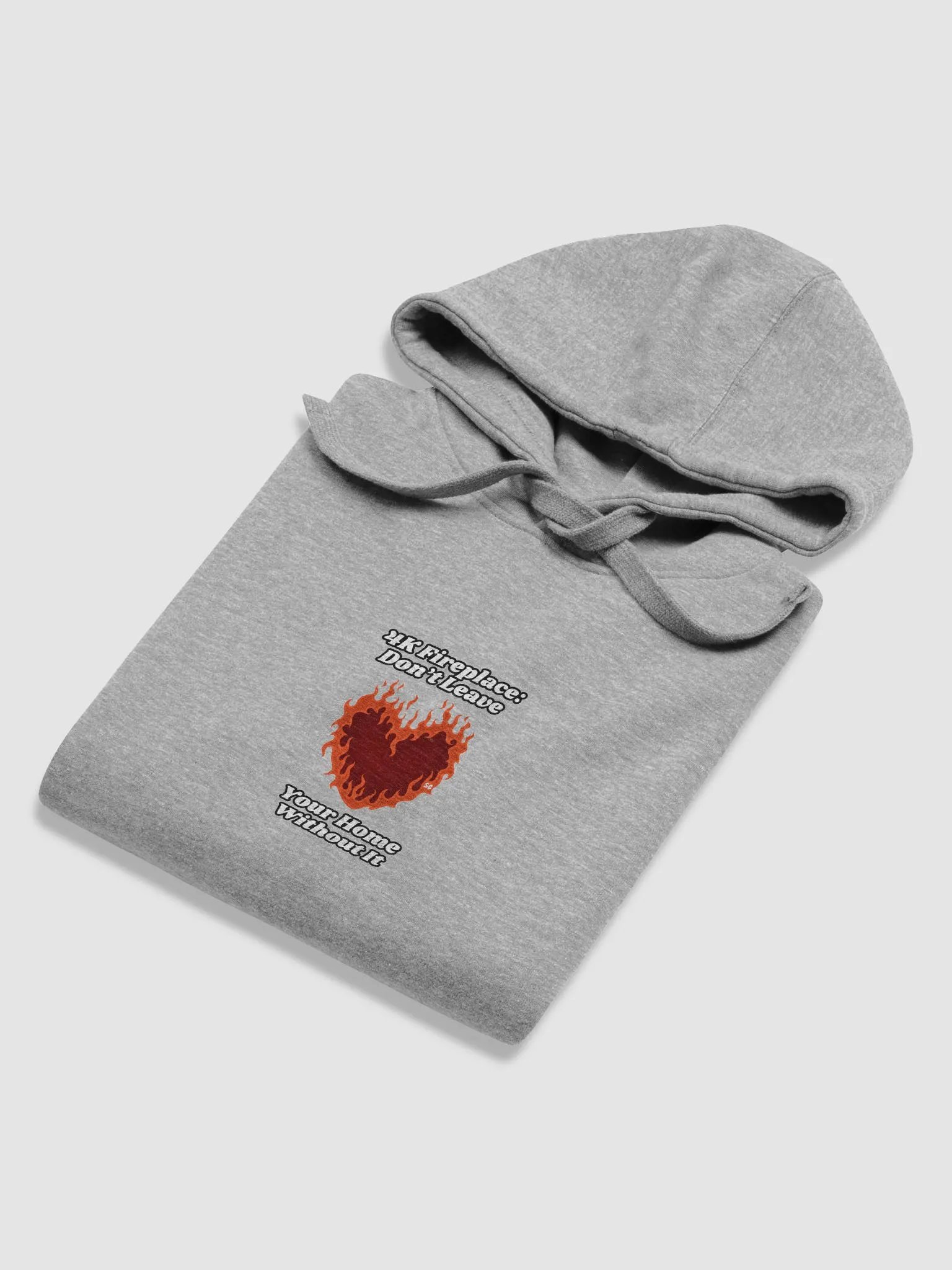 Flaming Heart - 4K Fireplace: Don't Leave Your Home Without It | Hoodie product image (4)