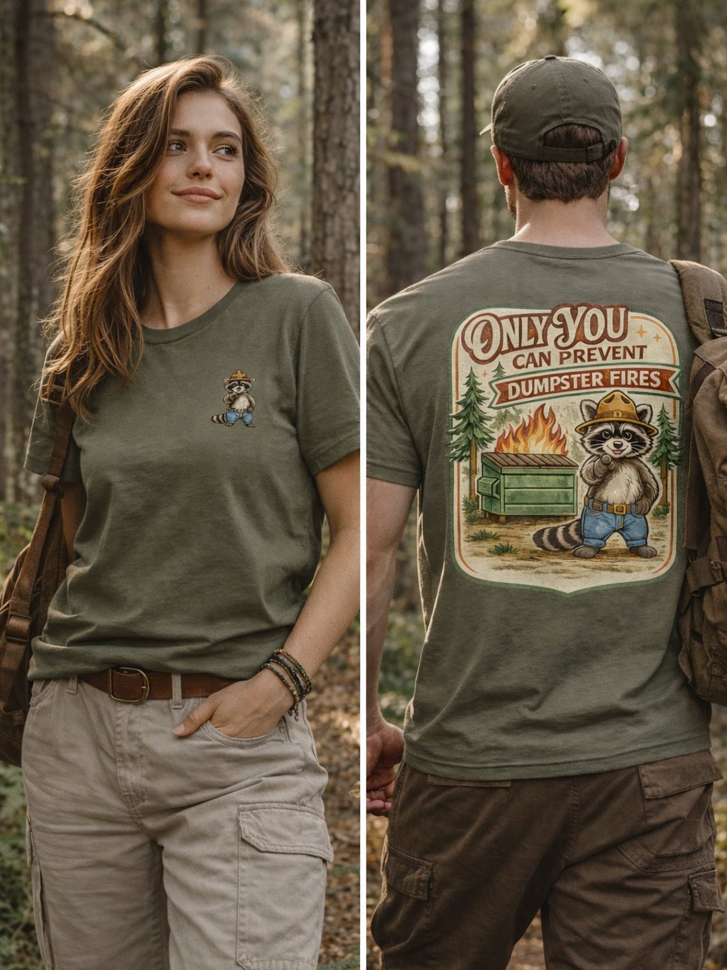 Dumpster Fire Raccoon T Shirt product image (1)