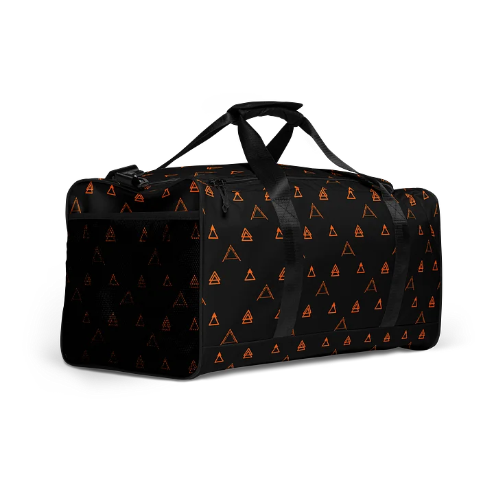 Black & Orange Geometric Weekender Duffle Bag product image (2)