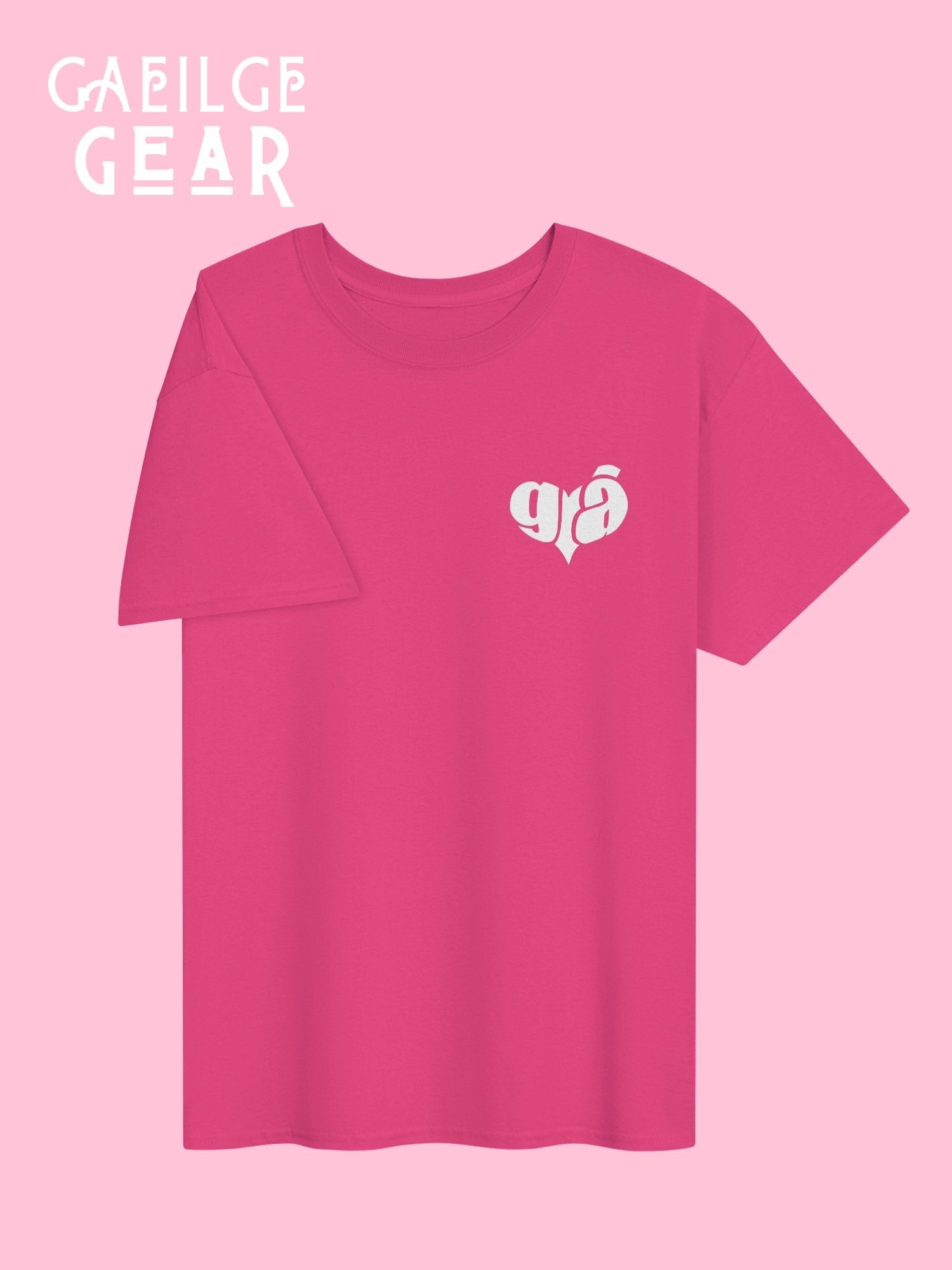 Grá Means Love 🩷 Basic T-Shirt in Irish / Gaeilge product image (1)