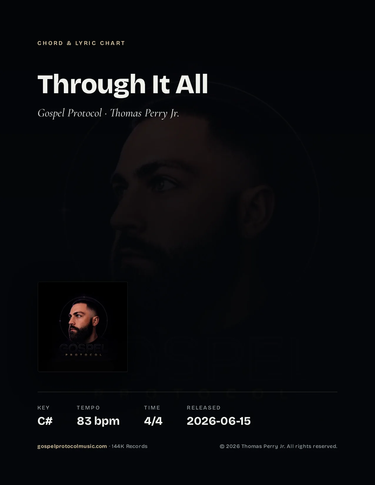 Through It All — Chord & Lyric Chart product image (1)
