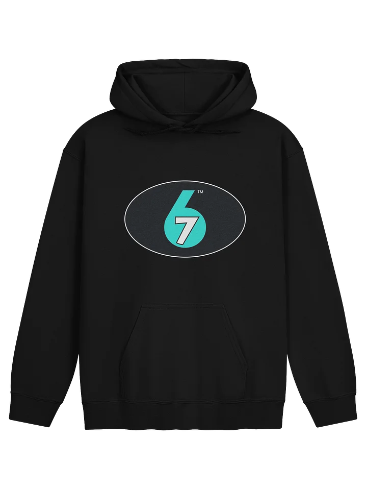 Adult Pullover Hoodie - Black, Logo on front product image (1)