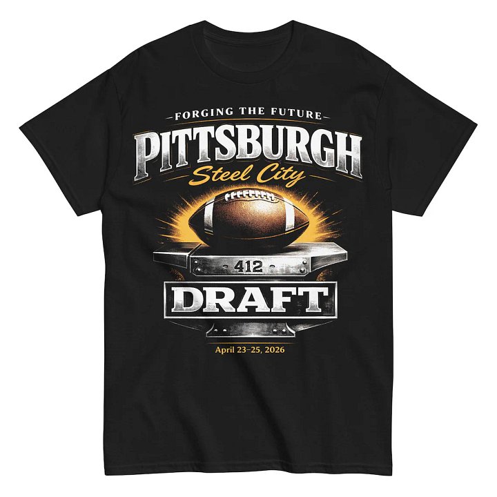 Pittsburgh Steel City 2026 Draft Forging The Future Football Fan T-Shirt product image (1)