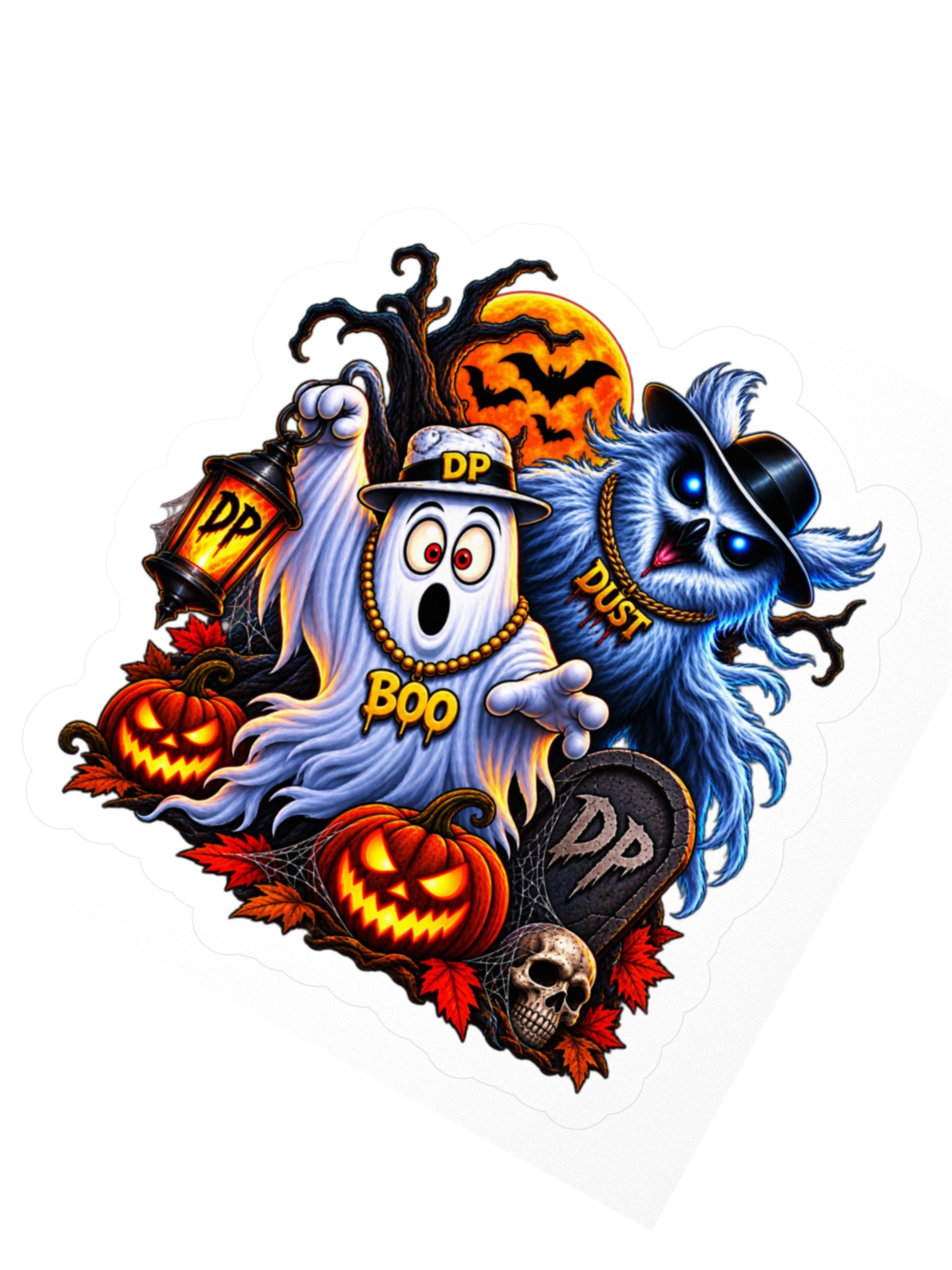 Boo Phant Owl Spooky 3" x 3" sticker product image (2)