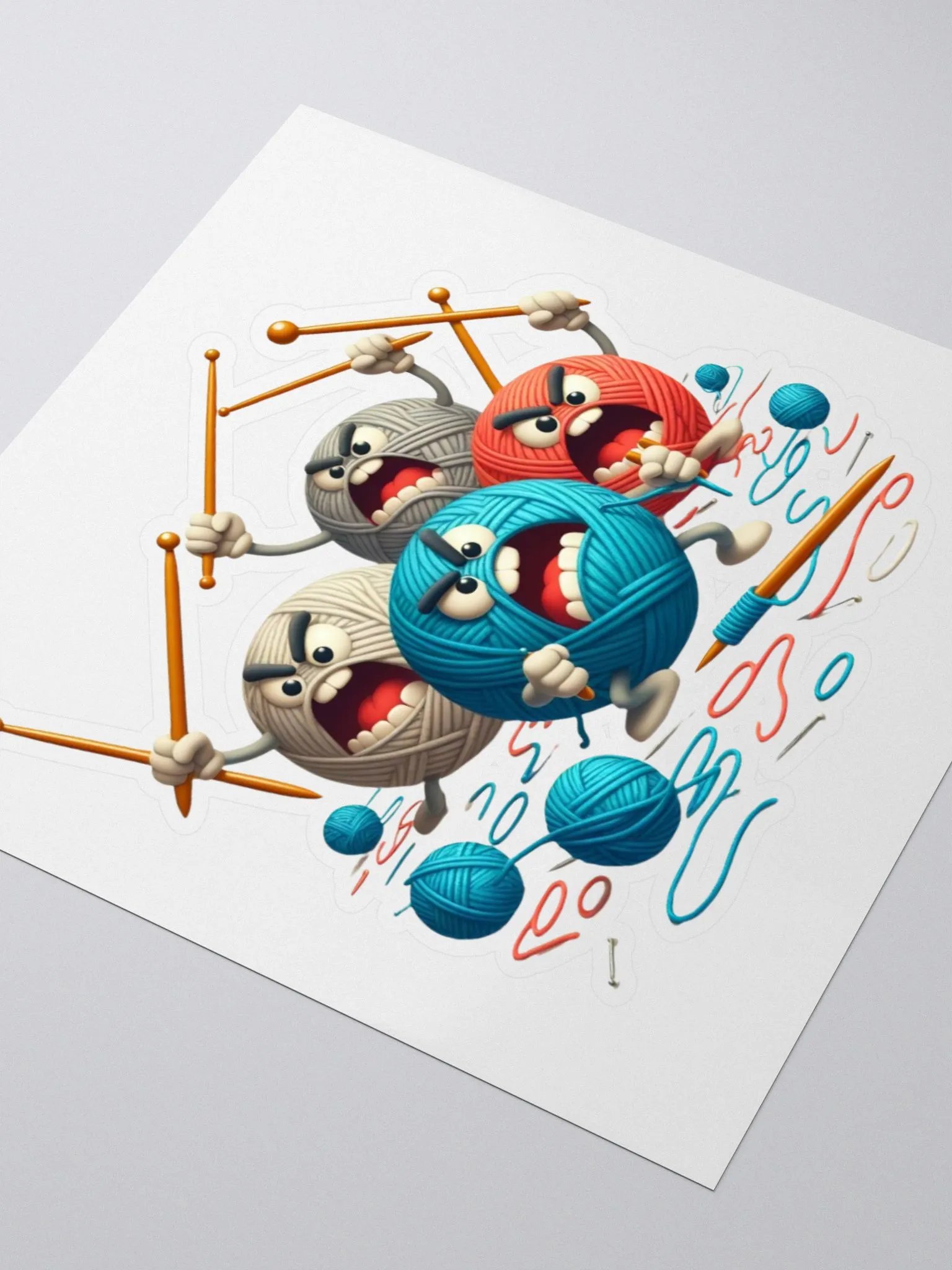 Yarn Raid Kiss Cut Stickers product image (3)