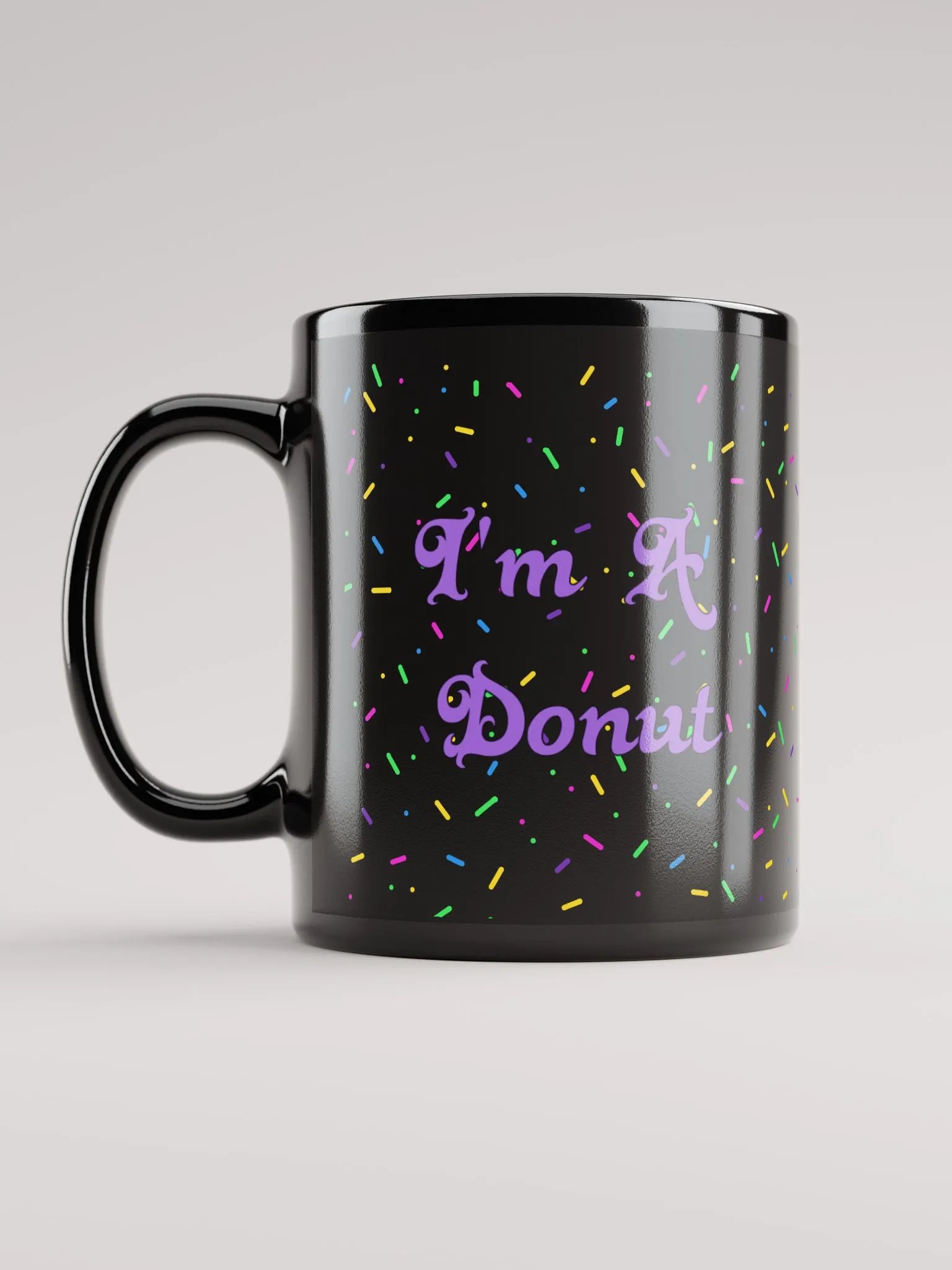 I'm A Donut Black Mug product image (12)