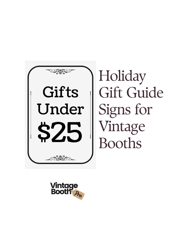 Holiday Gift Guide Signs for Vintage Booths - 22 Printable Categories + Canva Template product image (1)