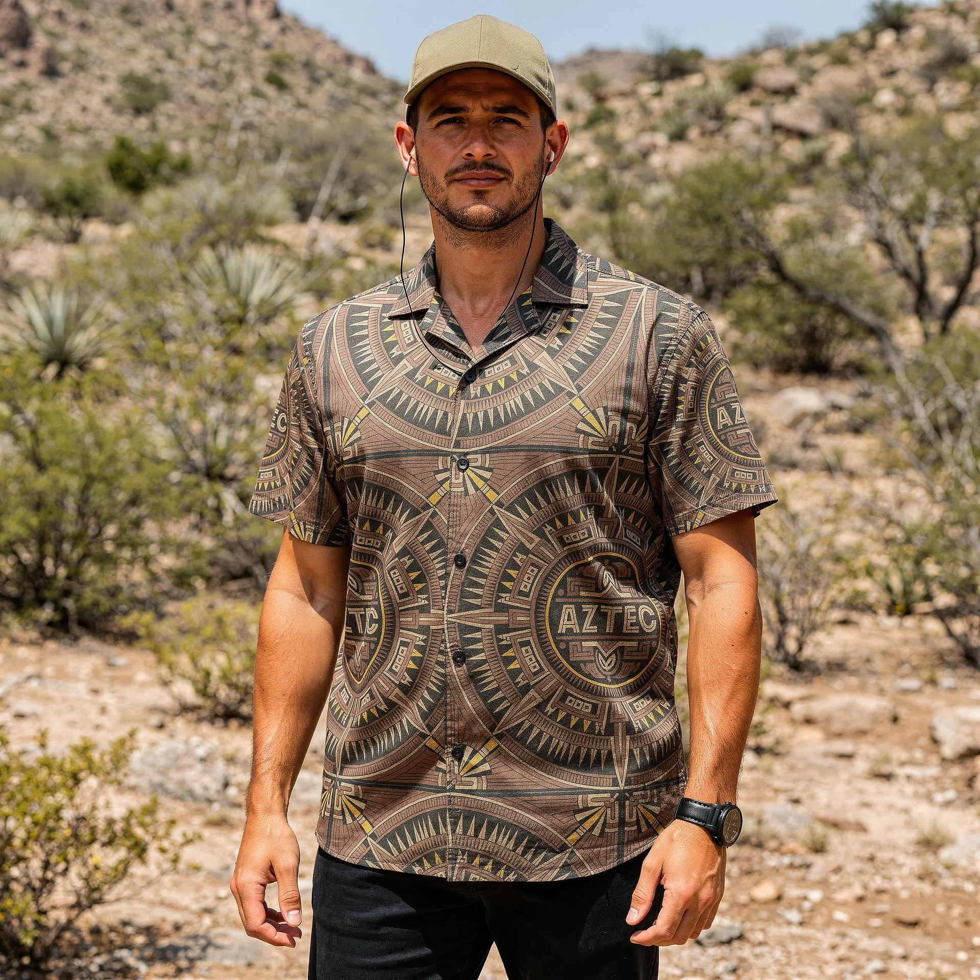 Aztec Ritual Shirt — Ancient Geometry 01 product image (2)