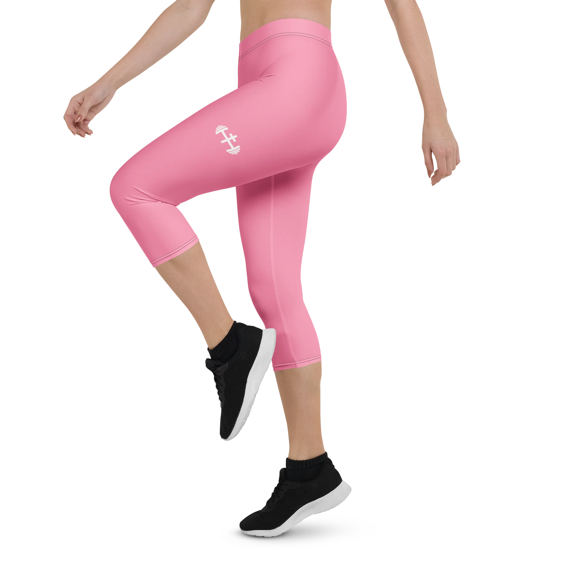 His House Womens Performance Crop Leggings - Pink product image (4)