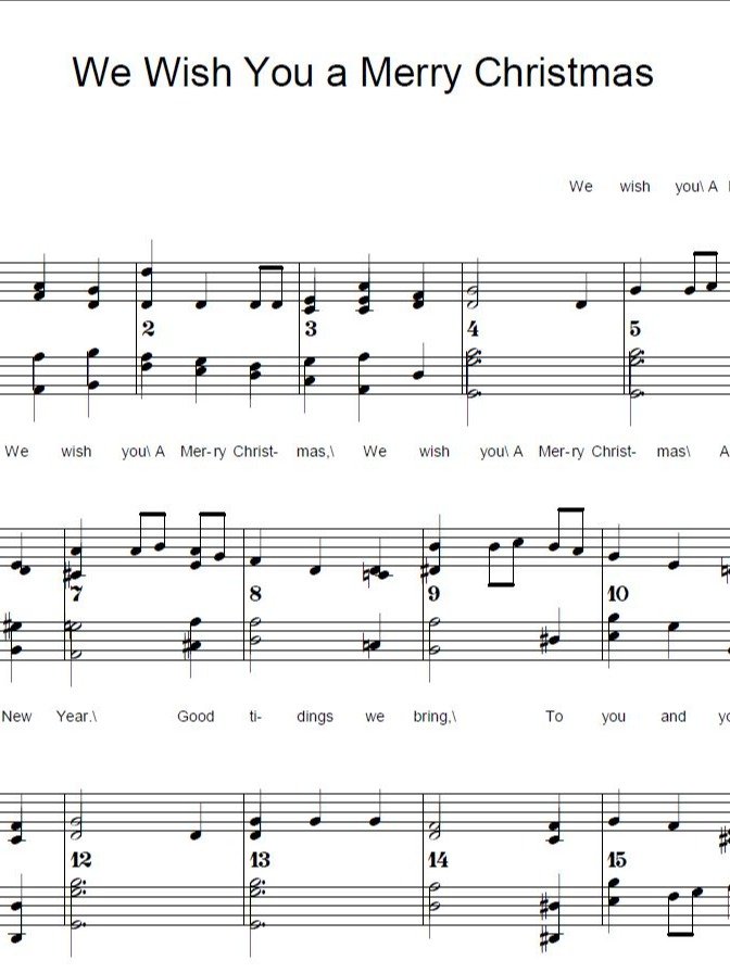 We Wish You a Merry Christmas - Christmas - Piano sheet music product image (1)