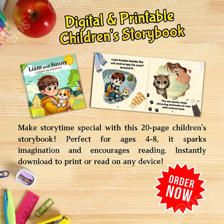 Children's Digital Storybook PDF | Printable eBook | Instant Download | 20 Pages | Kids' Storybook + Freebies product image (2)