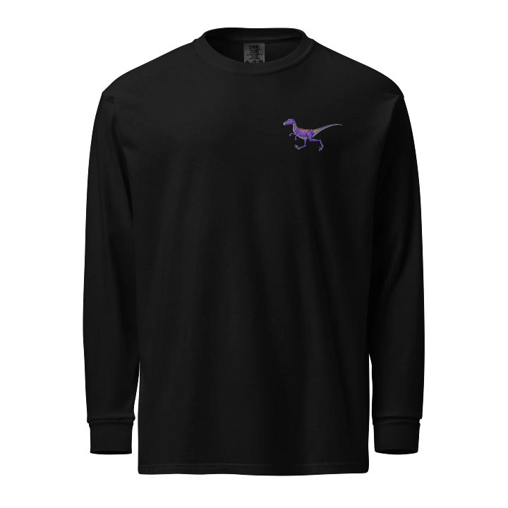 Velociraptor Embroidered Long Sleeve T Shirt product image (1)
