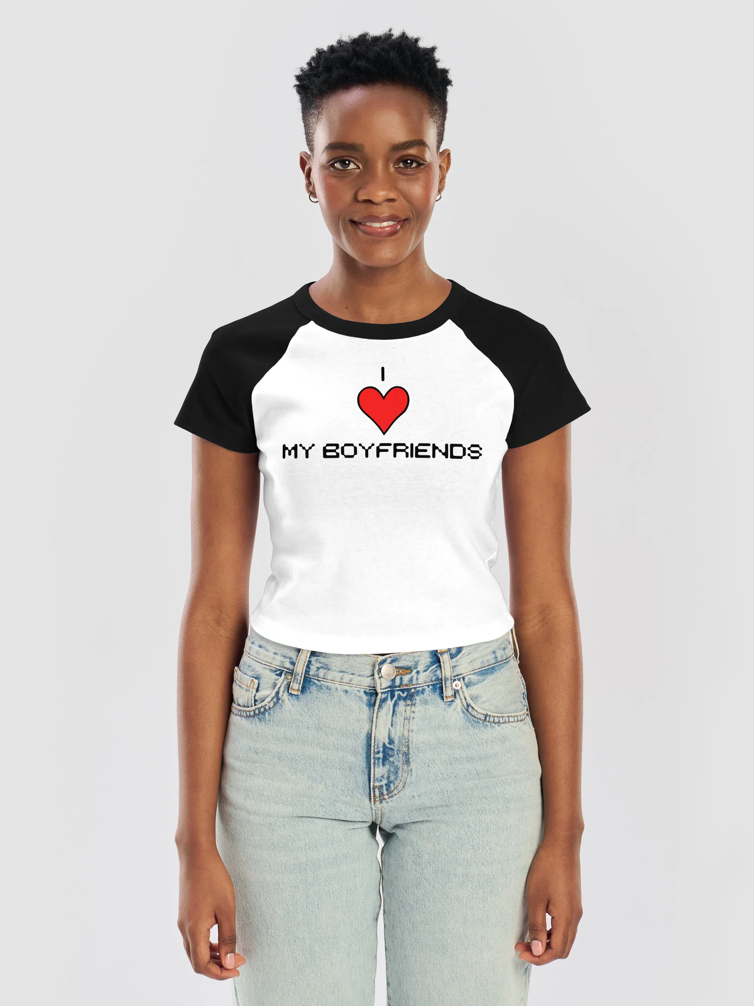 I Love My Boyfriends Women's Raglan Tee product image (3)