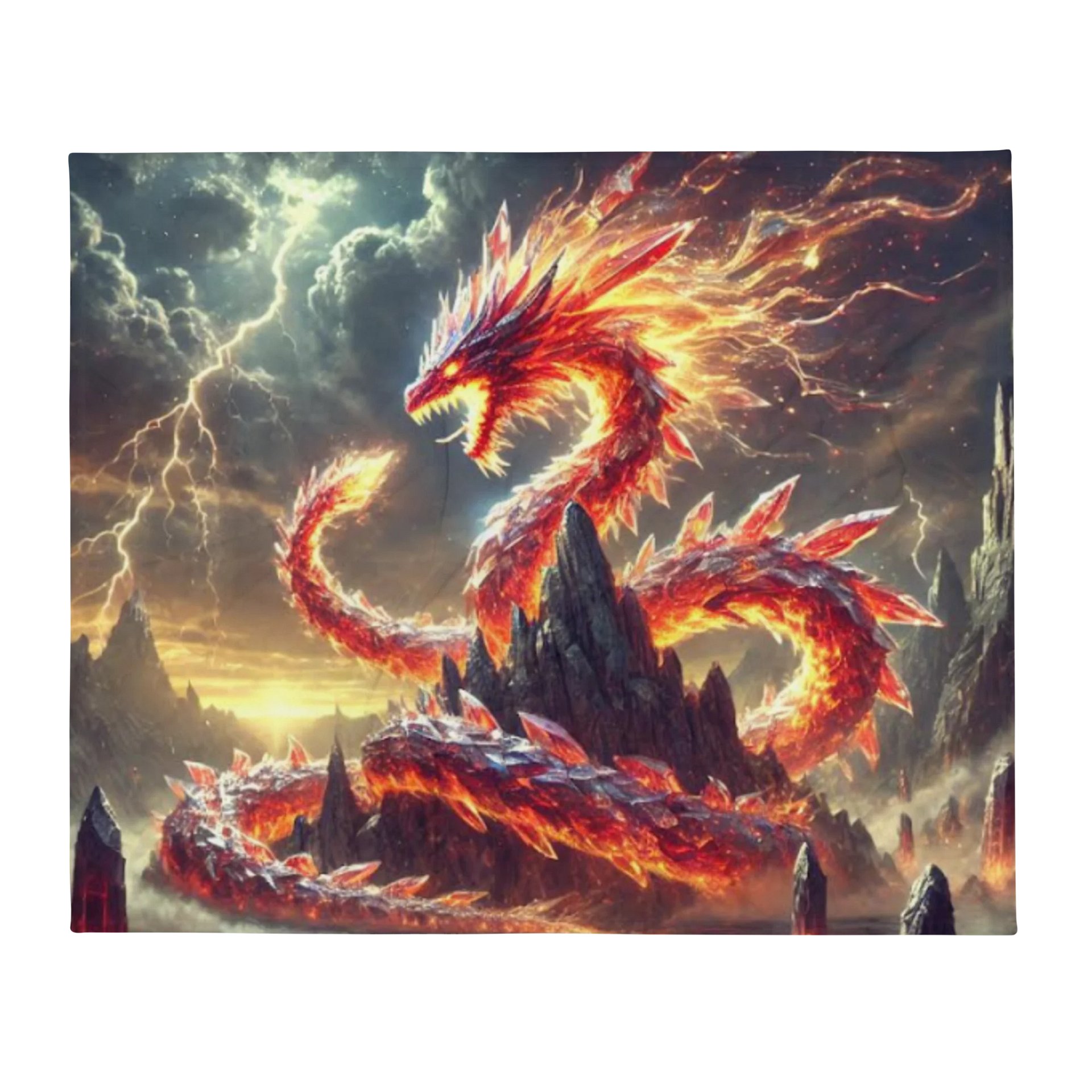 Crystallized Fire Snake #3 Throw Blanket 50"x60" product image (1)