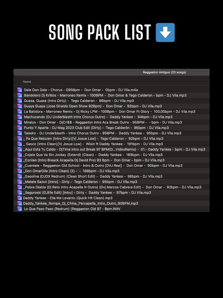 Reggaeton Antiguo - Song Pack product image (2)